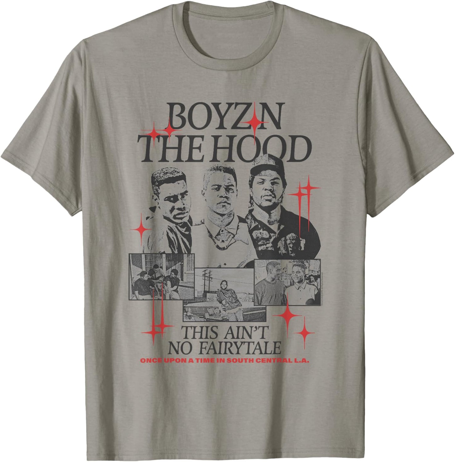 Boyz n The Hood Black and White Photos and Stars Retro Movie T-Shirt - T-Shirt | Sand