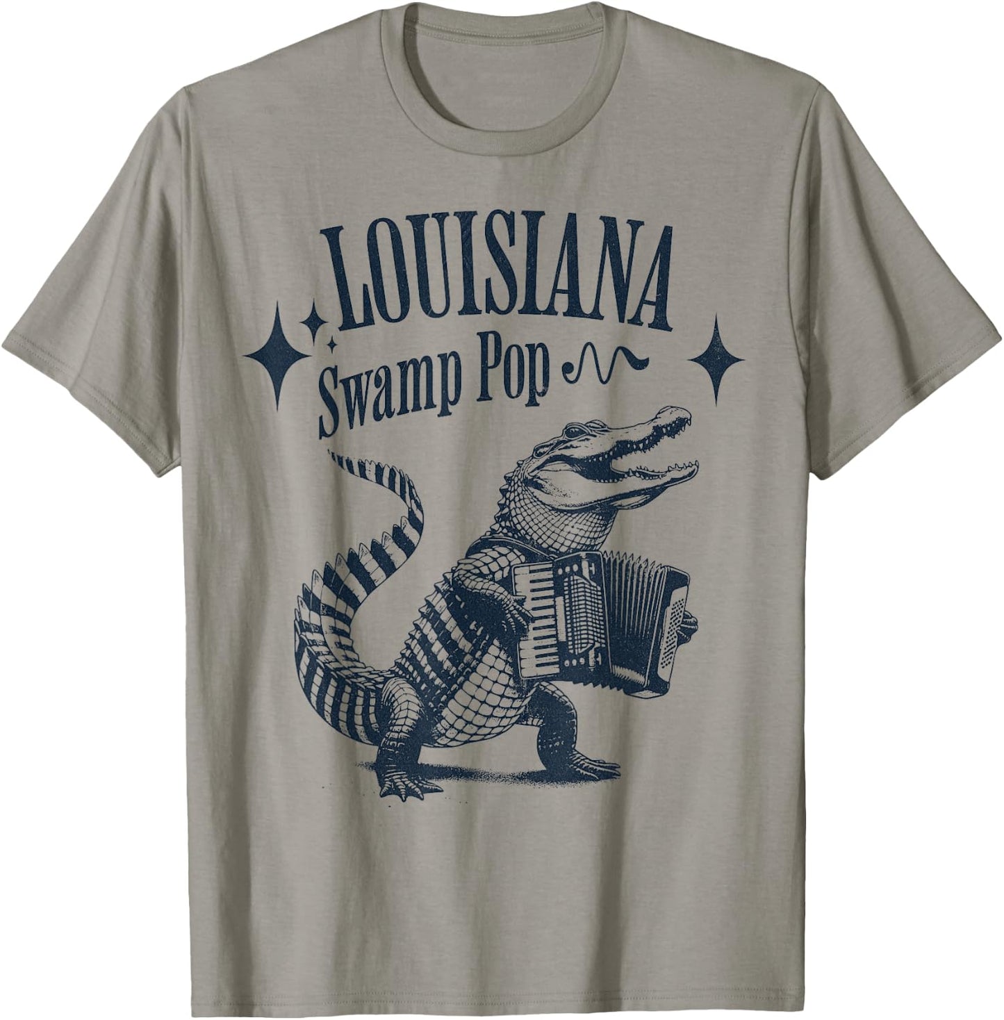 Louisiana Swamp Pop Alligators New Orleans Music T-Shirt - T-Shirt | Sand