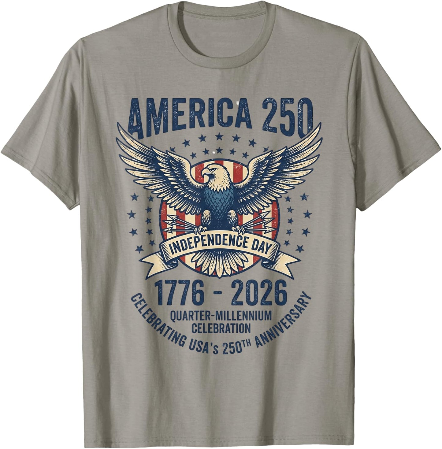 Anniversaire américain, États-Unis, 1776-2026, Quarter Millennium 250 T-Shirt - T-Shirt | Sand
