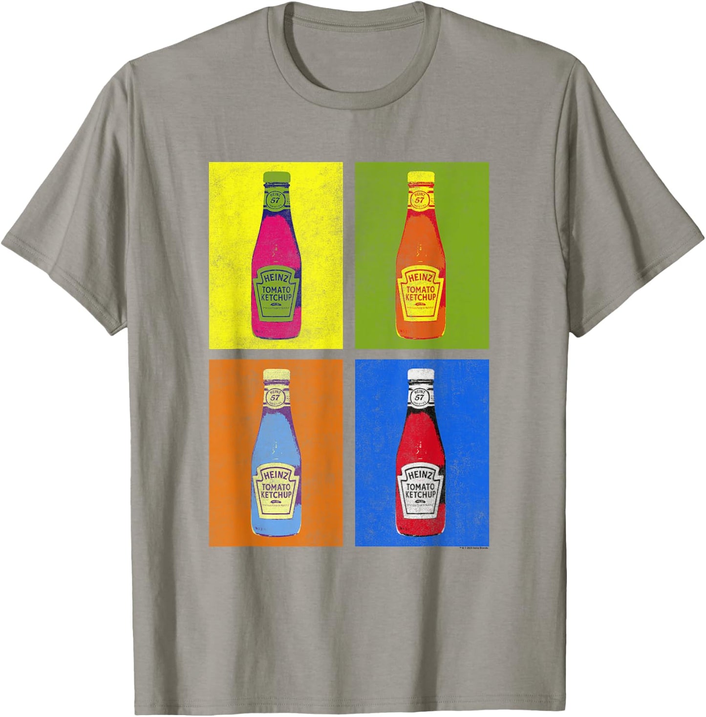 Heinz Tomato Ketchup Pop Art Retro Panels Big Chest Poster T-Shirt - T-Shirt | Sand