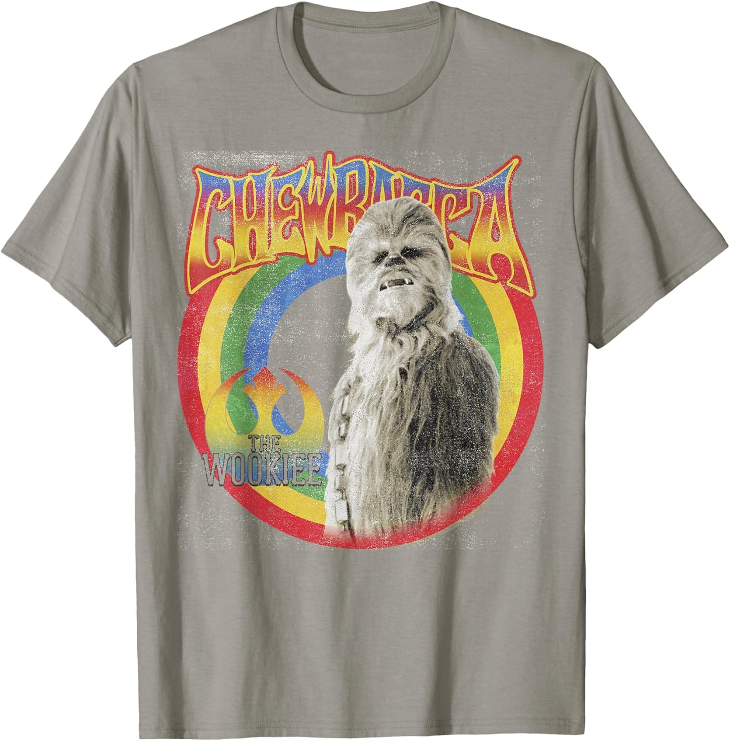 Star Wars Retro Rainbow Chewbacca The Wookiee T-Shirt - T-Shirt | Sand