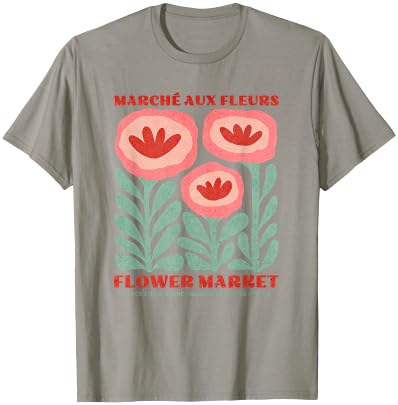 Women's Paris Botanical Market Flower Top T-Shirt - T-Shirt | Sand