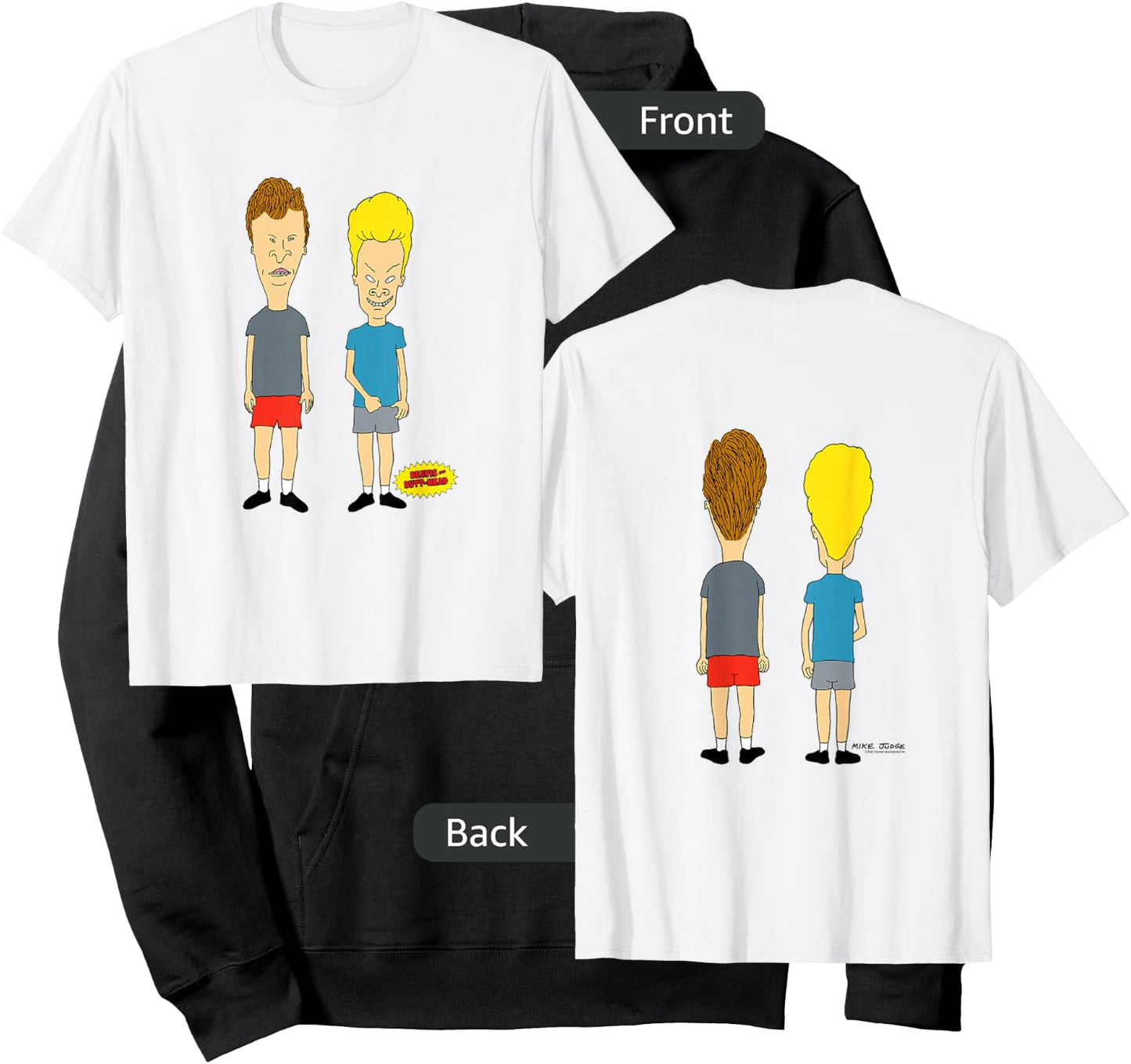 Beavis and Butt-Head Front and Back Hoodie - Hoodie | Black
