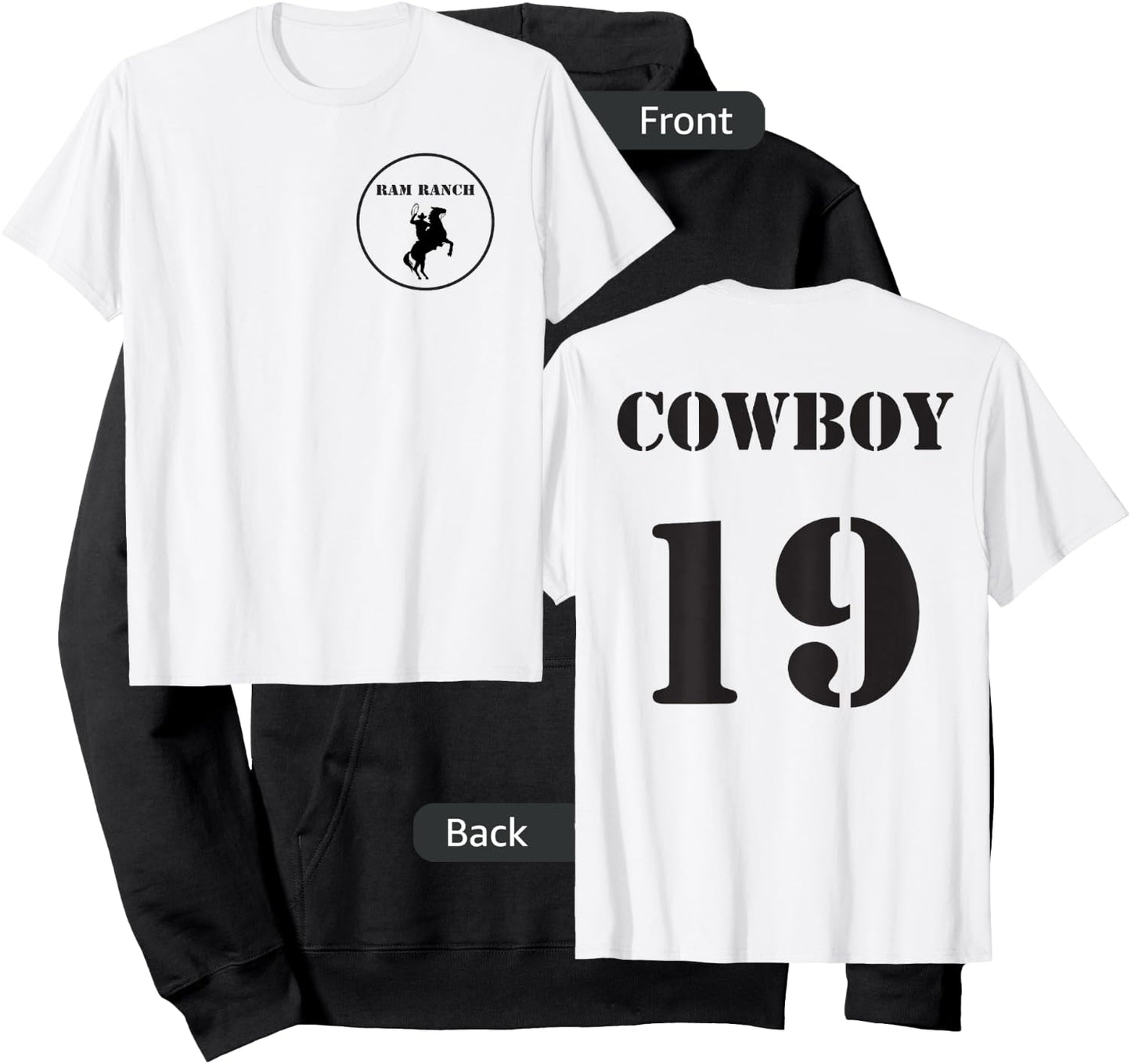 Ram Ranch Cowboy 19 meme Hoodie - Hoodie | Black