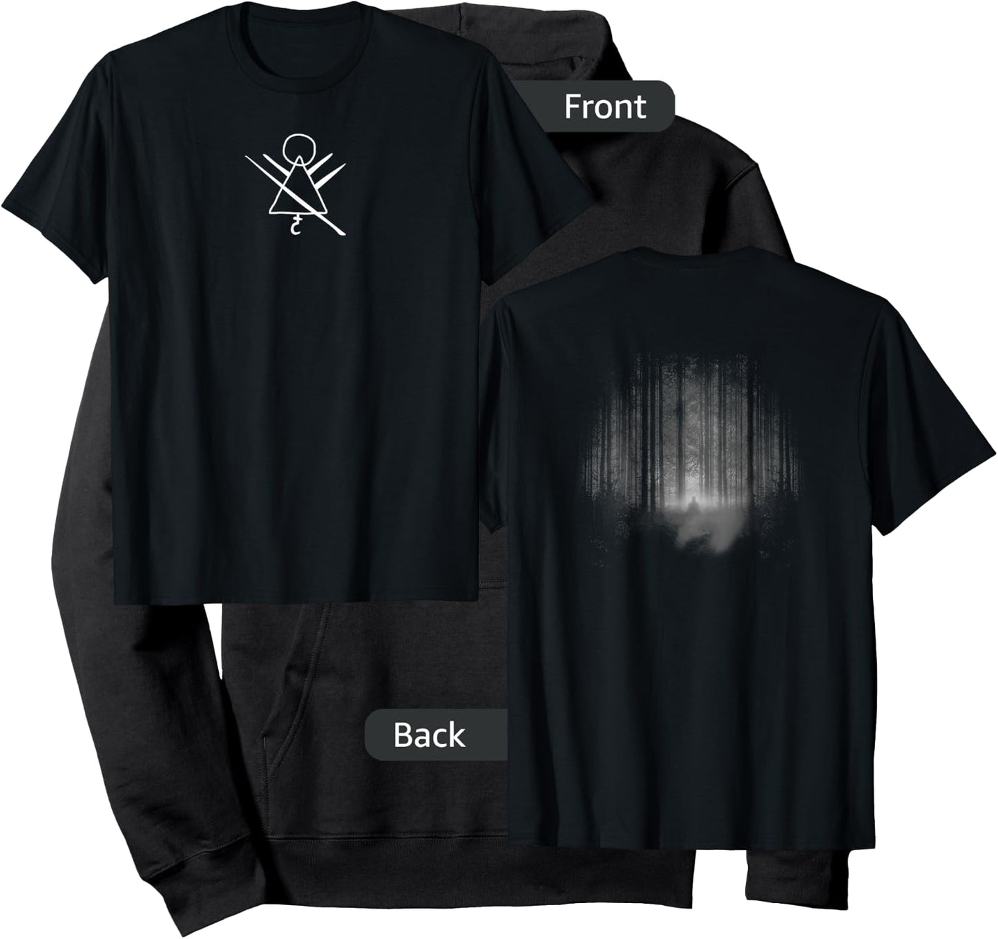 Yellowjackets Cult Ritual Center Rune Icon Front & Back Hoodie - Hoodie | Black