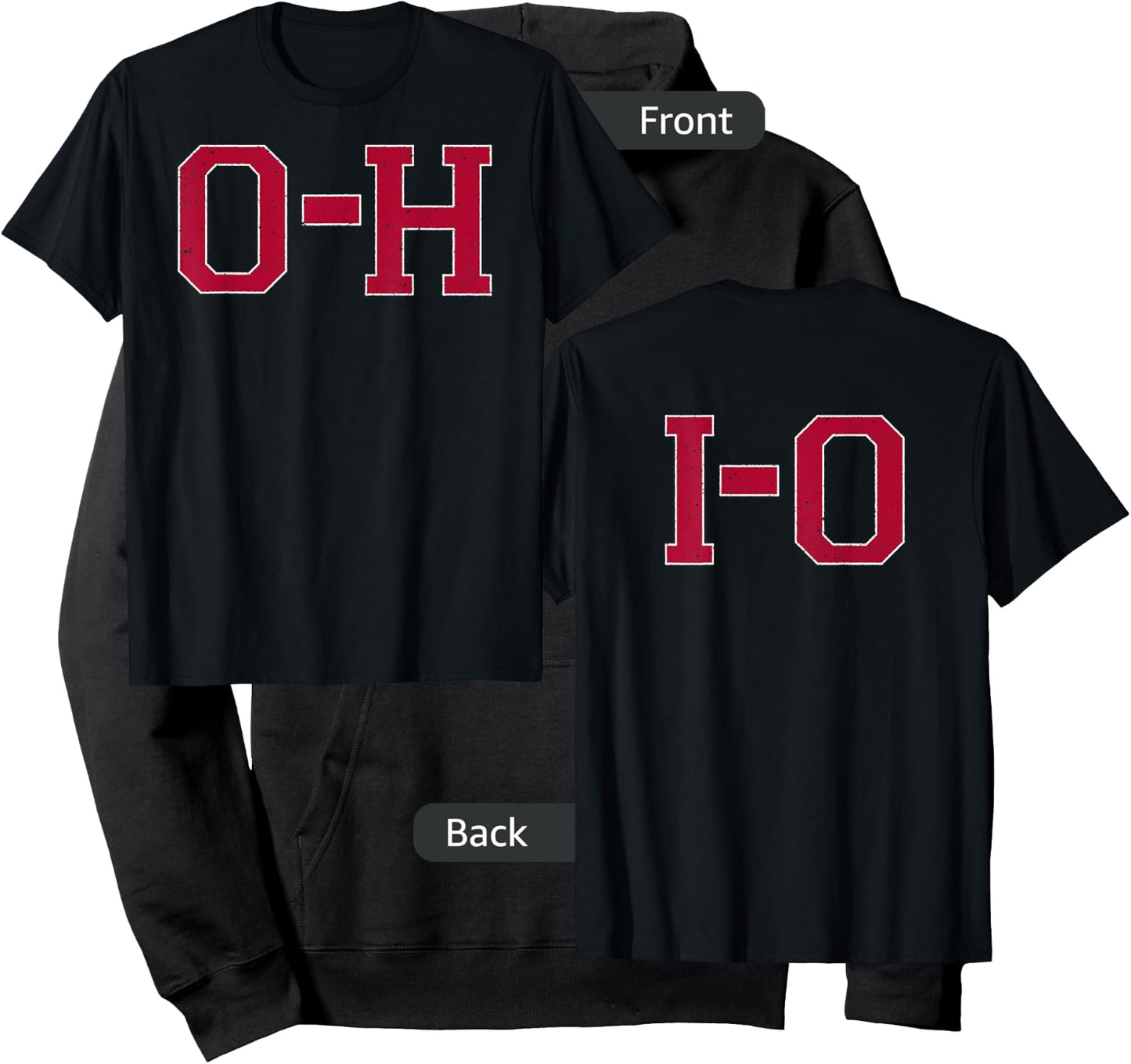 Vintage O-H I-O 2-sided XL Slate Hoodie - Hoodie | Black
