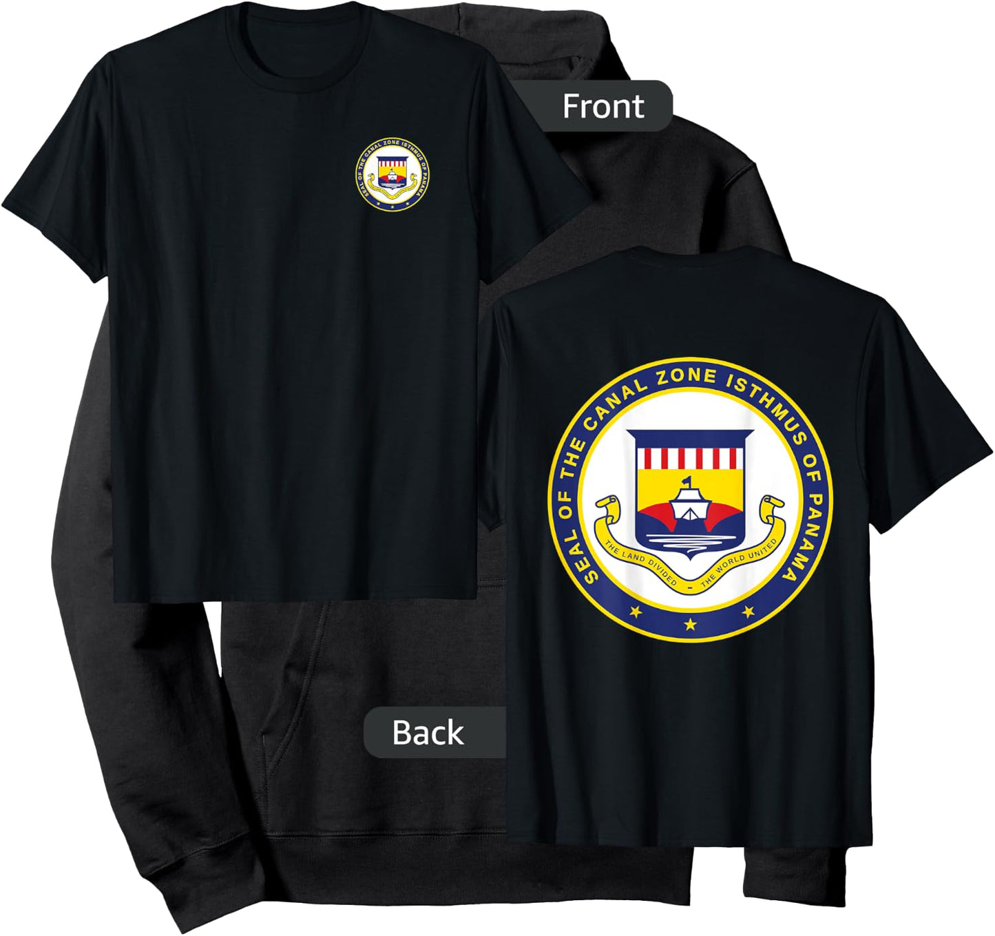DOUBLE SIDED Panama Canal Seal - Panama Canal Hoodie - Hoodie | Black