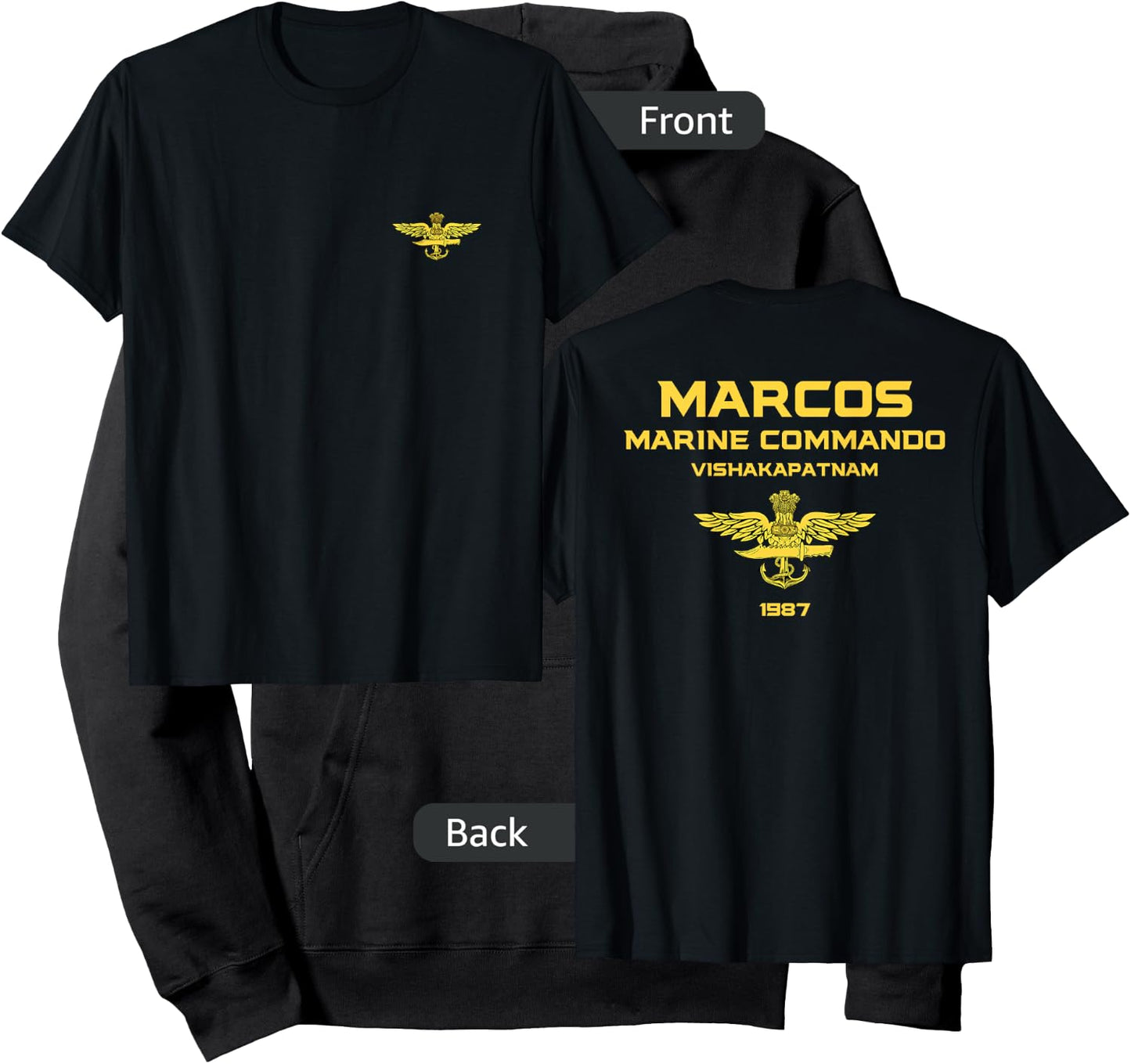 MARCOS Indian Special Force Indian Army Magarmach Hoodie - Hoodie | Black