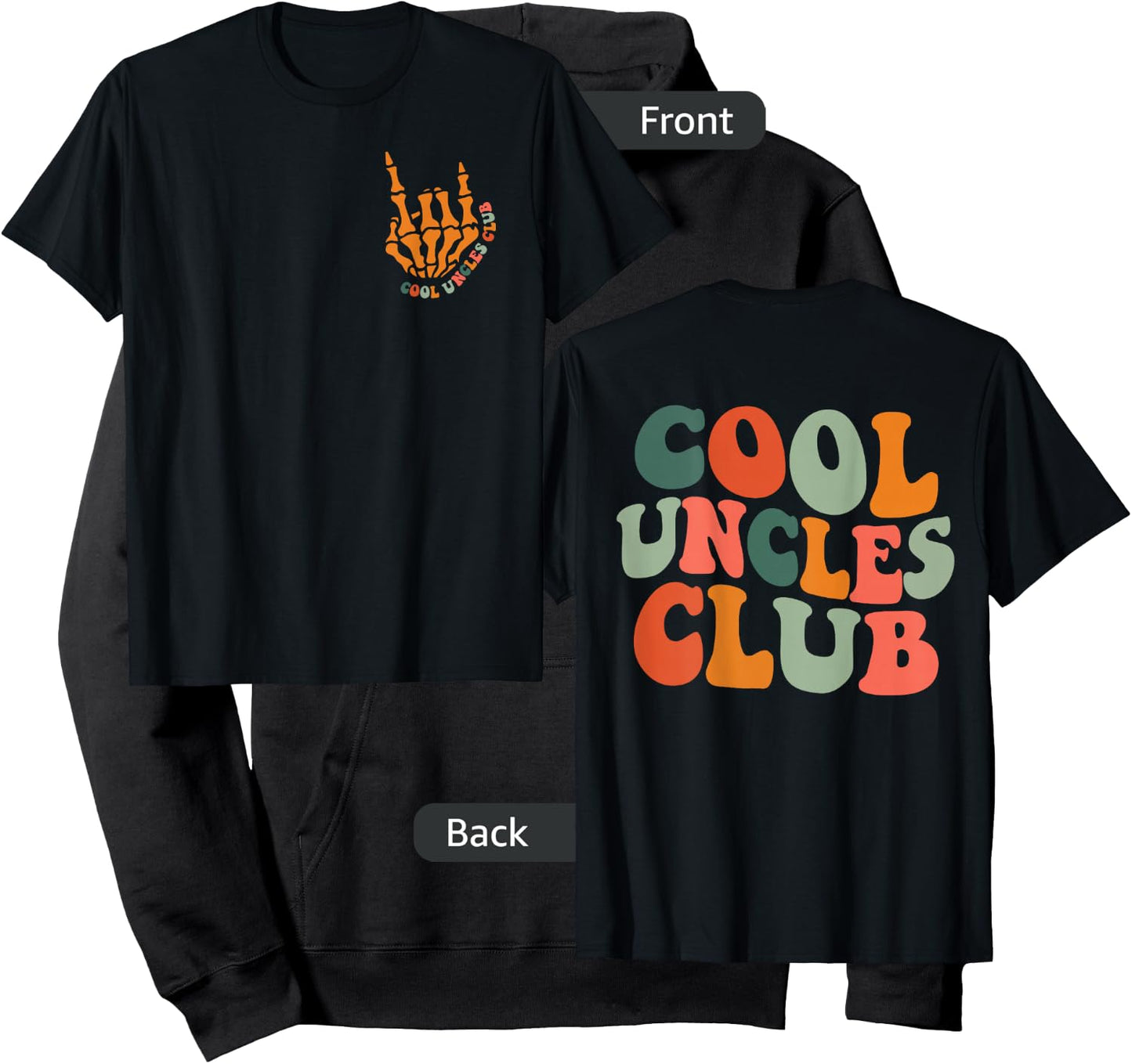 Cool Uncles Club Retro Groovy Funny New Uncle Men Hoodie - Hoodie | Black