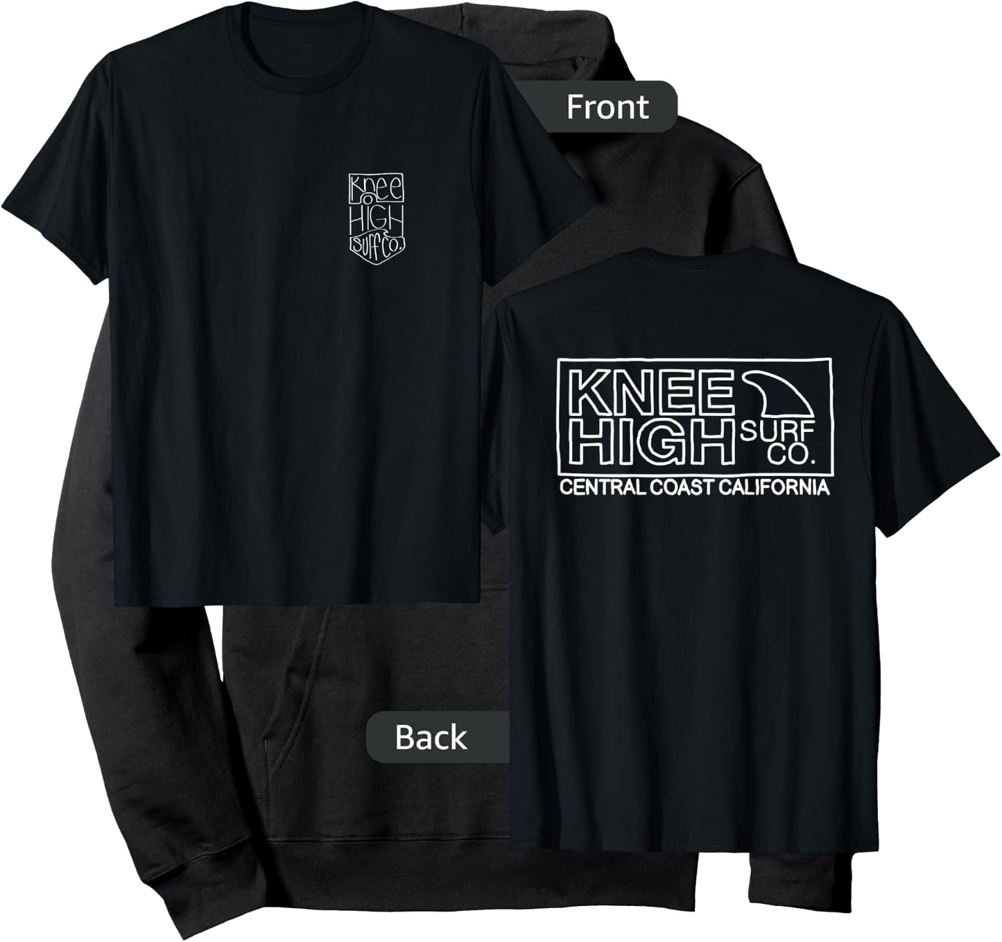 Hand Drawn Central Coast California Shirt White Hoodie - Hoodie | Black