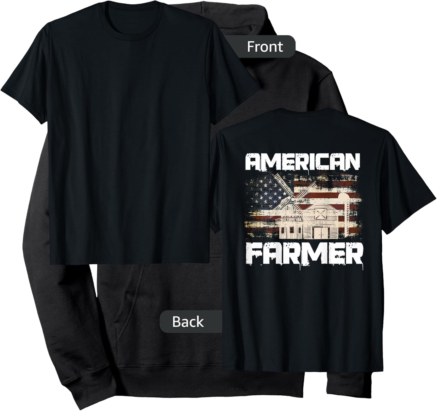 Farmer Design On Back Of Clothing Farming Hoodie - Hoodie | Black