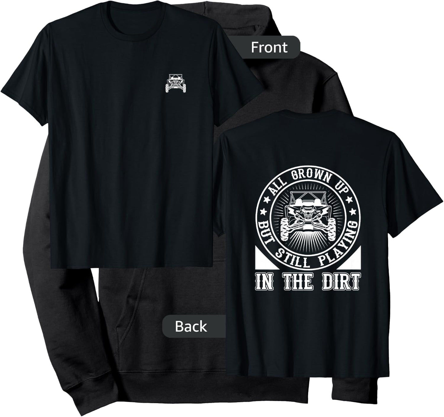 SxS UTV Playing in The Dirt 2 Sided Hoodie - Hoodie | Black