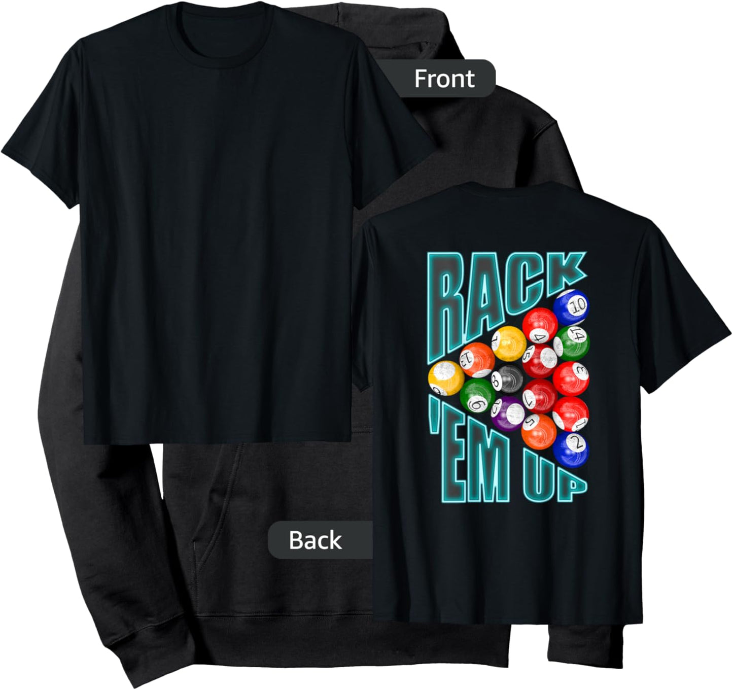 Billiards Rack em Up Eight Ball Hoodie - Hoodie | Black