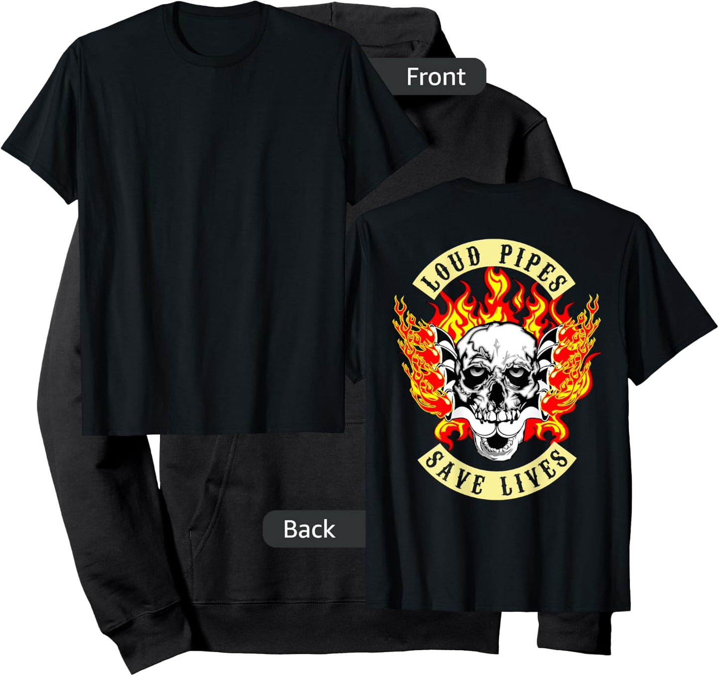 Loud Pipes Save lives Biker Christmas Gift Shirt Hoodie - Hoodie | Black