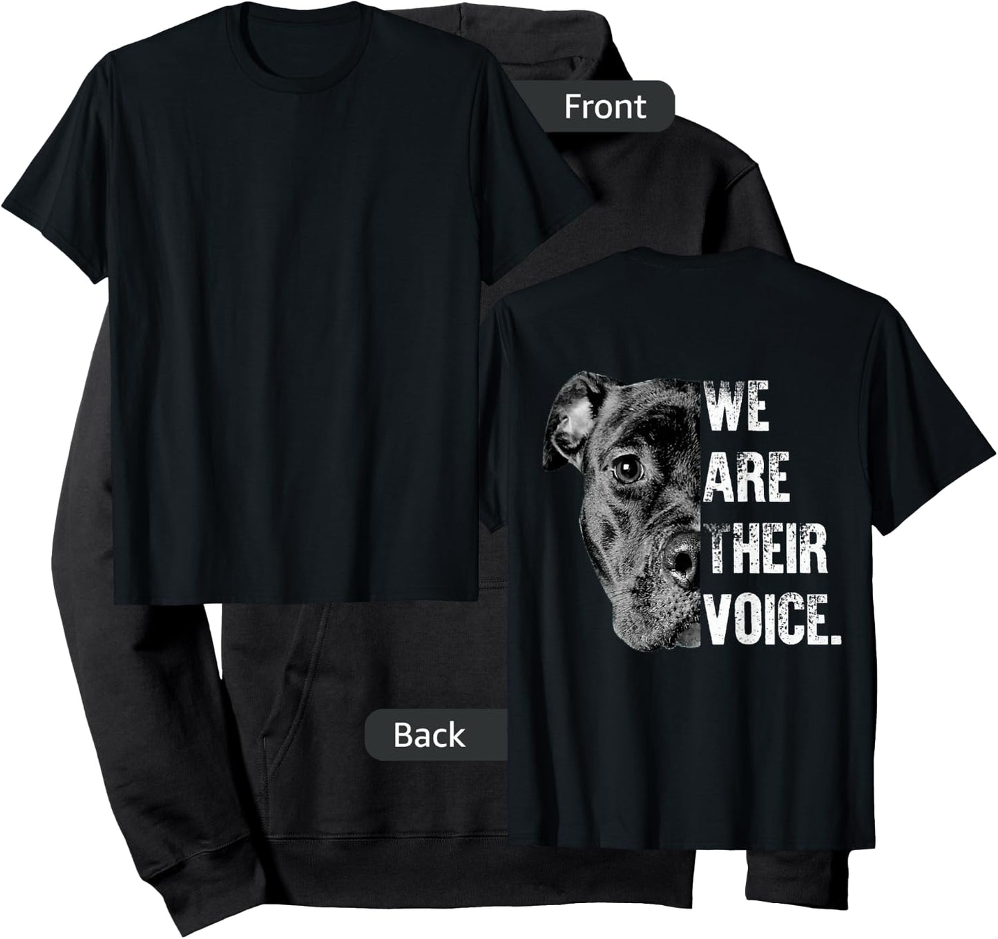 Love Pitbull / We Are Their Voice Hoodie - Hoodie | Black