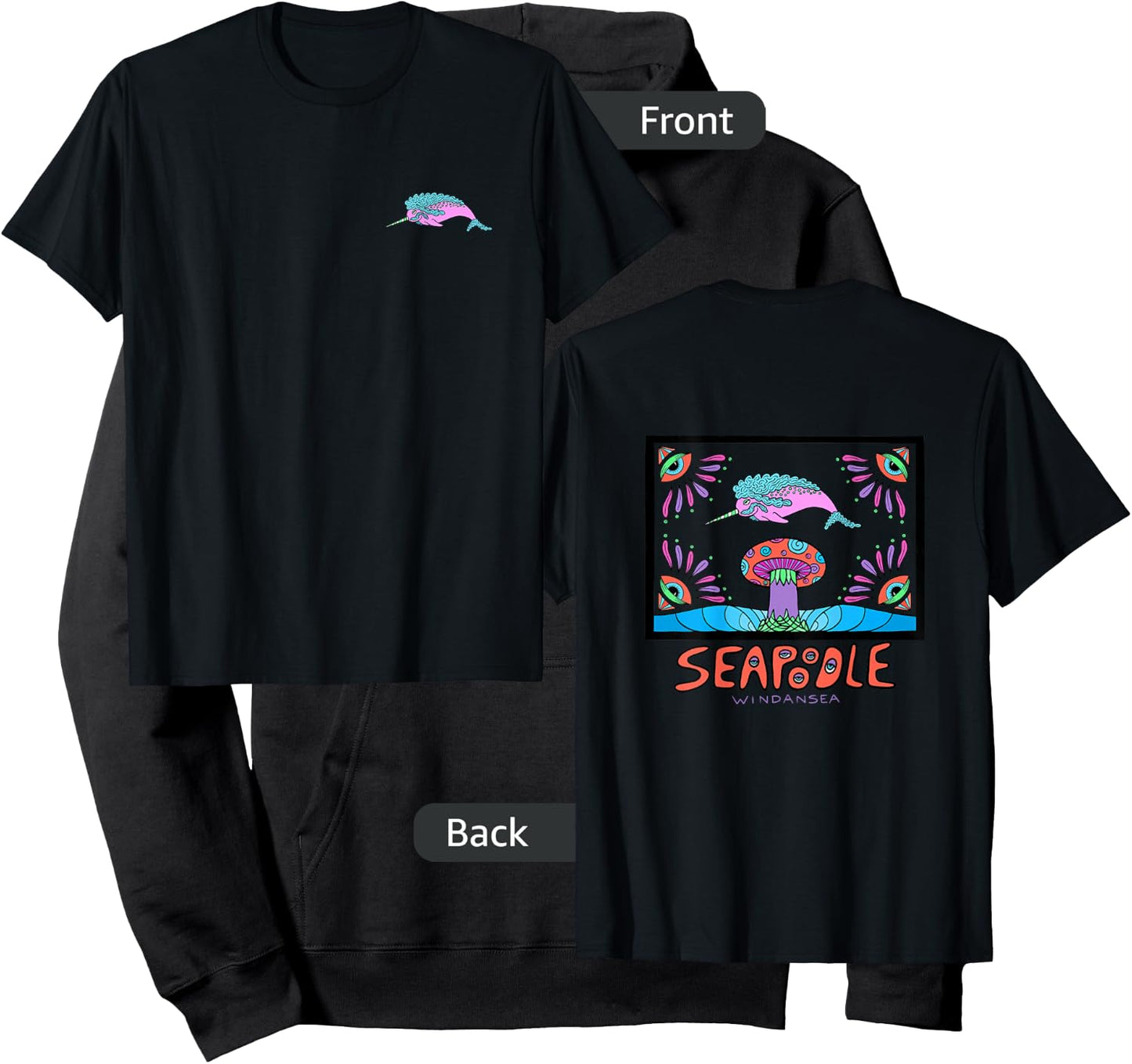 Seapoodle Narwhal Hoodie - Hoodie | Black