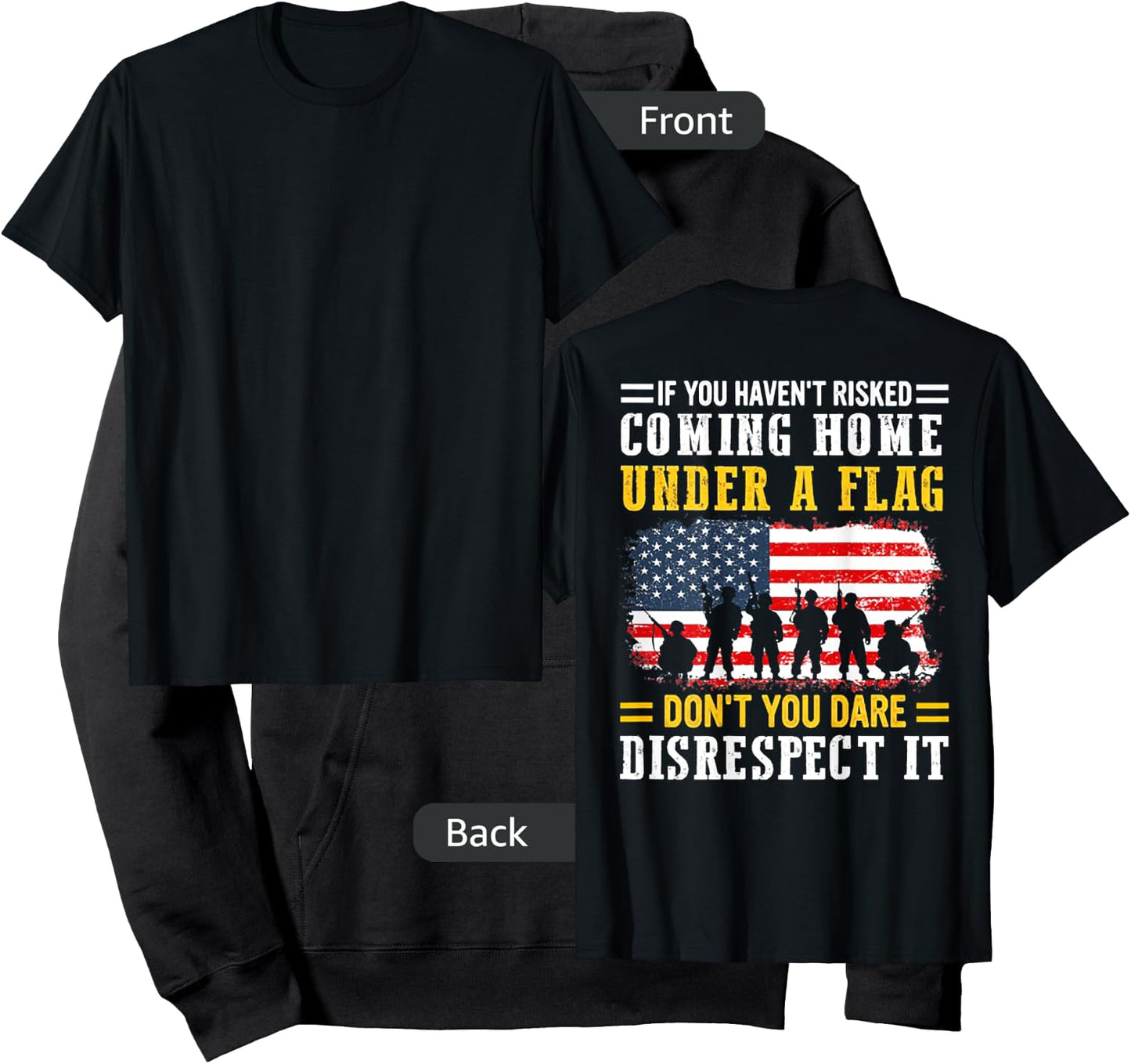 If You Haven't Risked Coming Home Under A Flag (on back) Hoodie - Hoodie | Black
