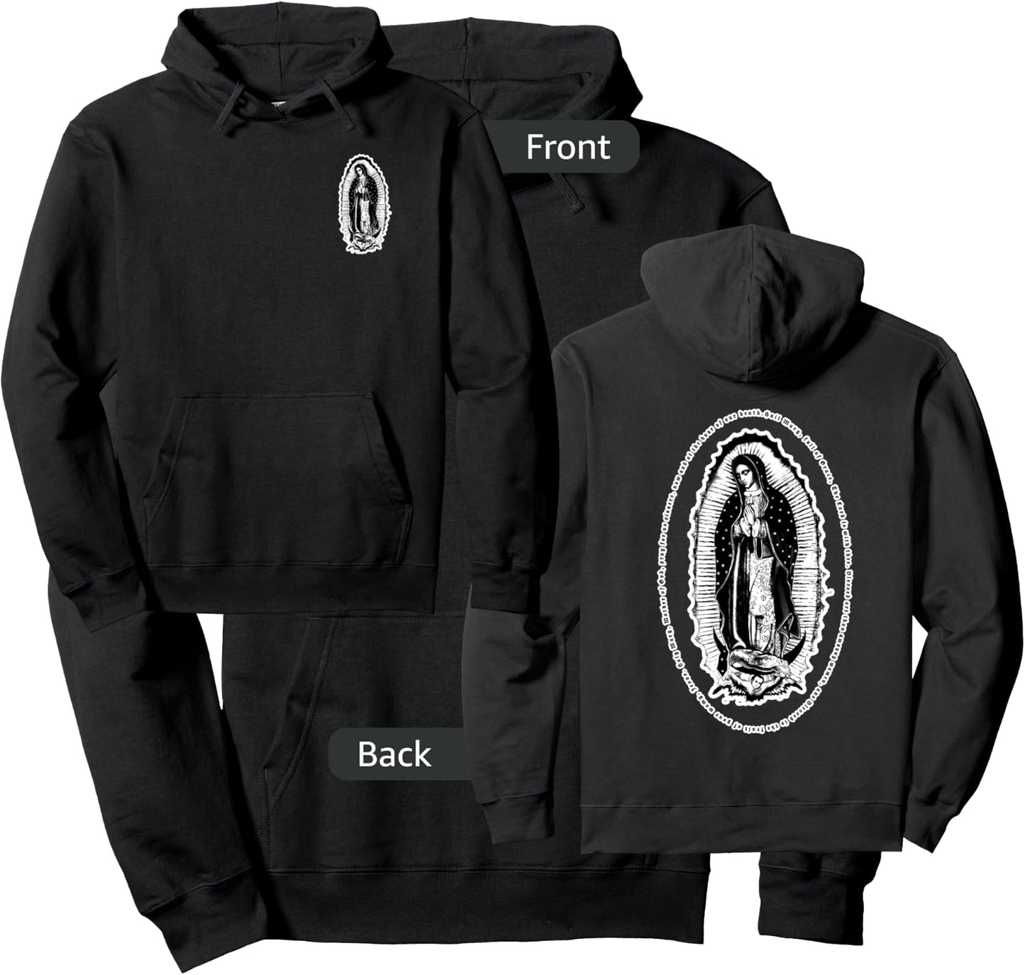 Hail Mary, Virgen de Guadalupe Hoodie - Hoodie | Black