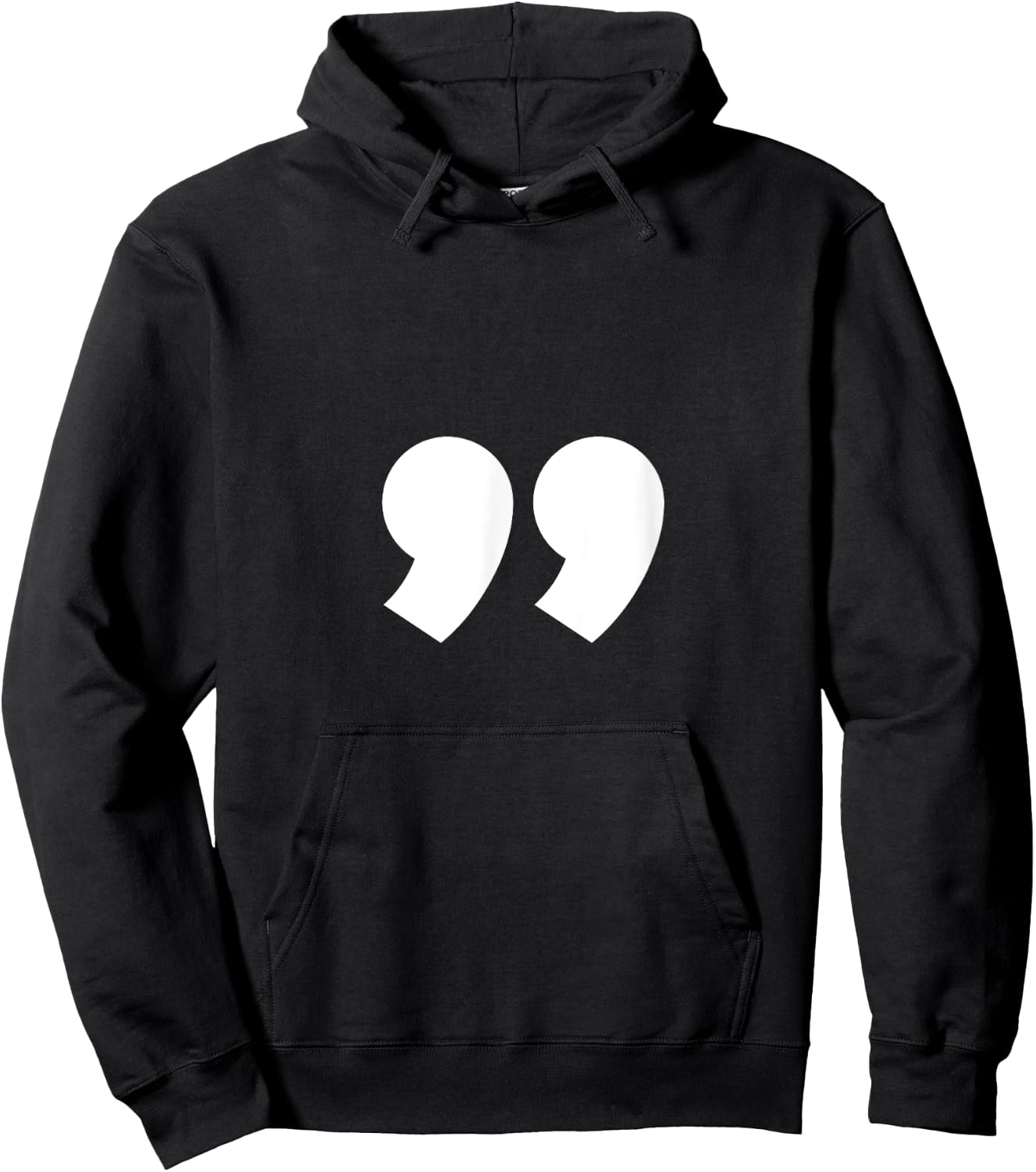 Alphabet Punctuation Quotation Mark Hoodie - Hoodie | Black