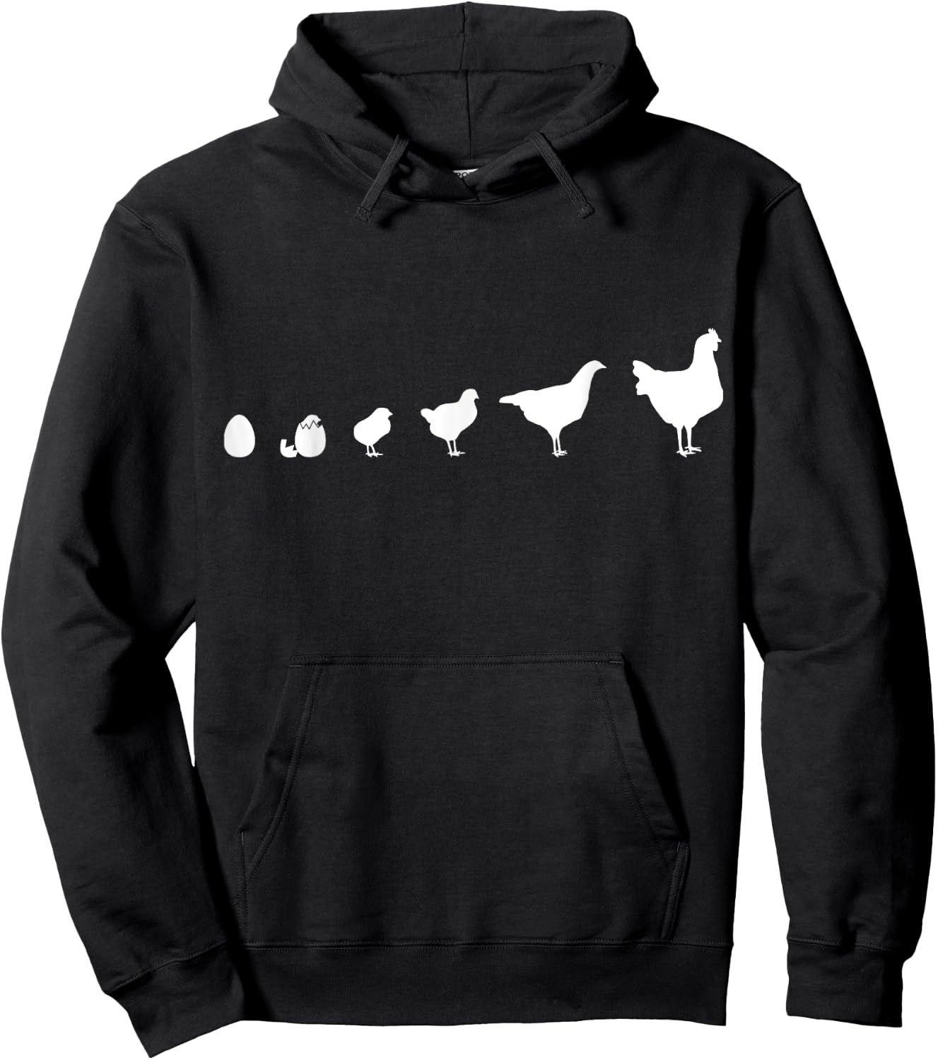Chickens in a row Hoodie - Hoodie | Black