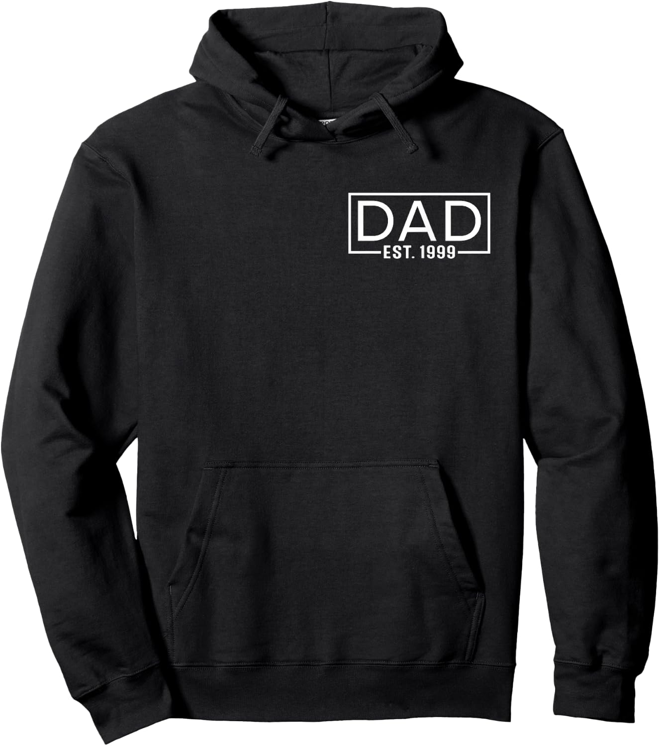 Father's Day Dad Est 1999 Logo Expect Pregnancy Announcement Hoodie - Hoodie | Black