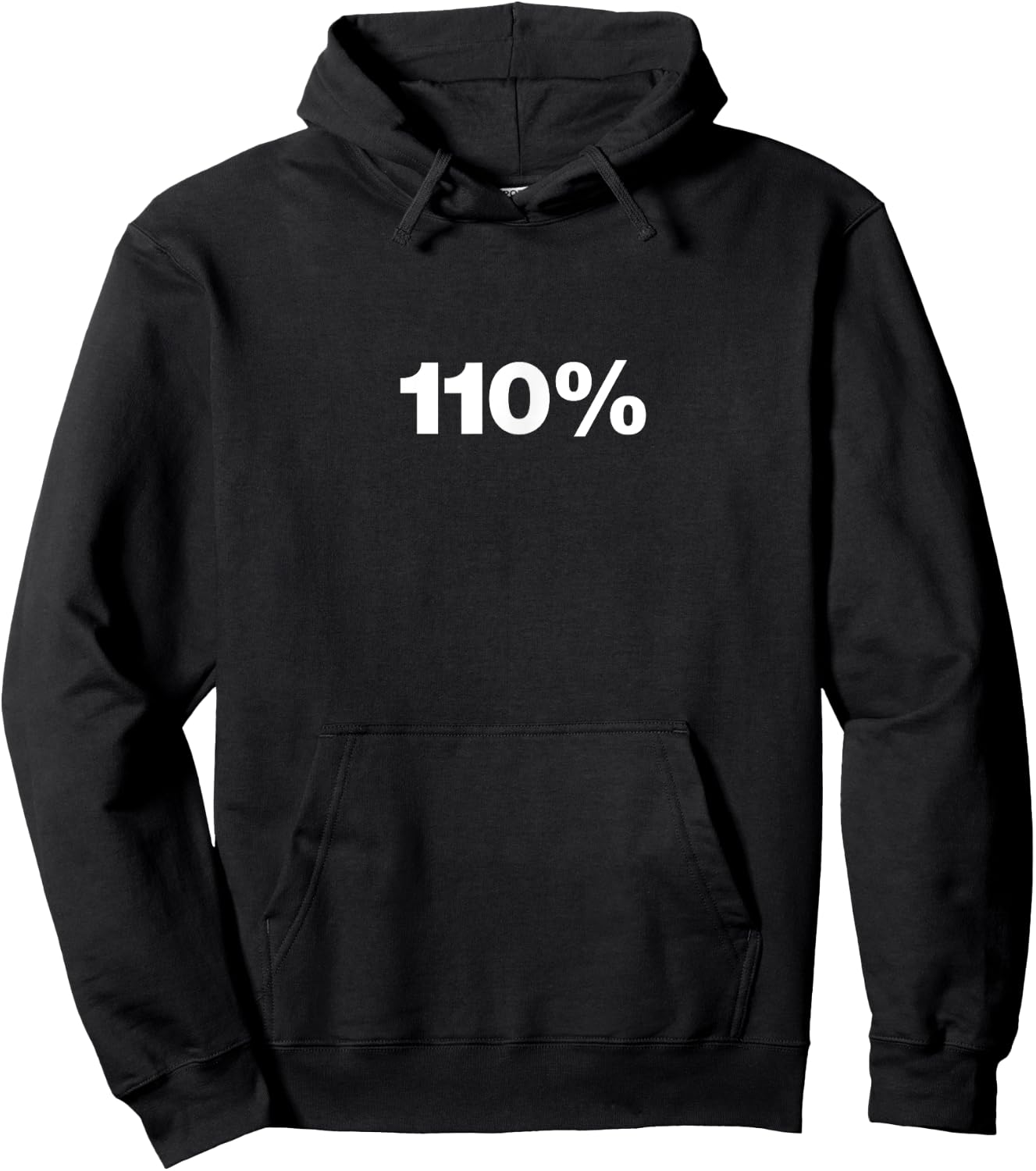 Percentage Designs 110% - -Adults, Black, Small, Short Sleeve Hoodie - Hoodie | Black