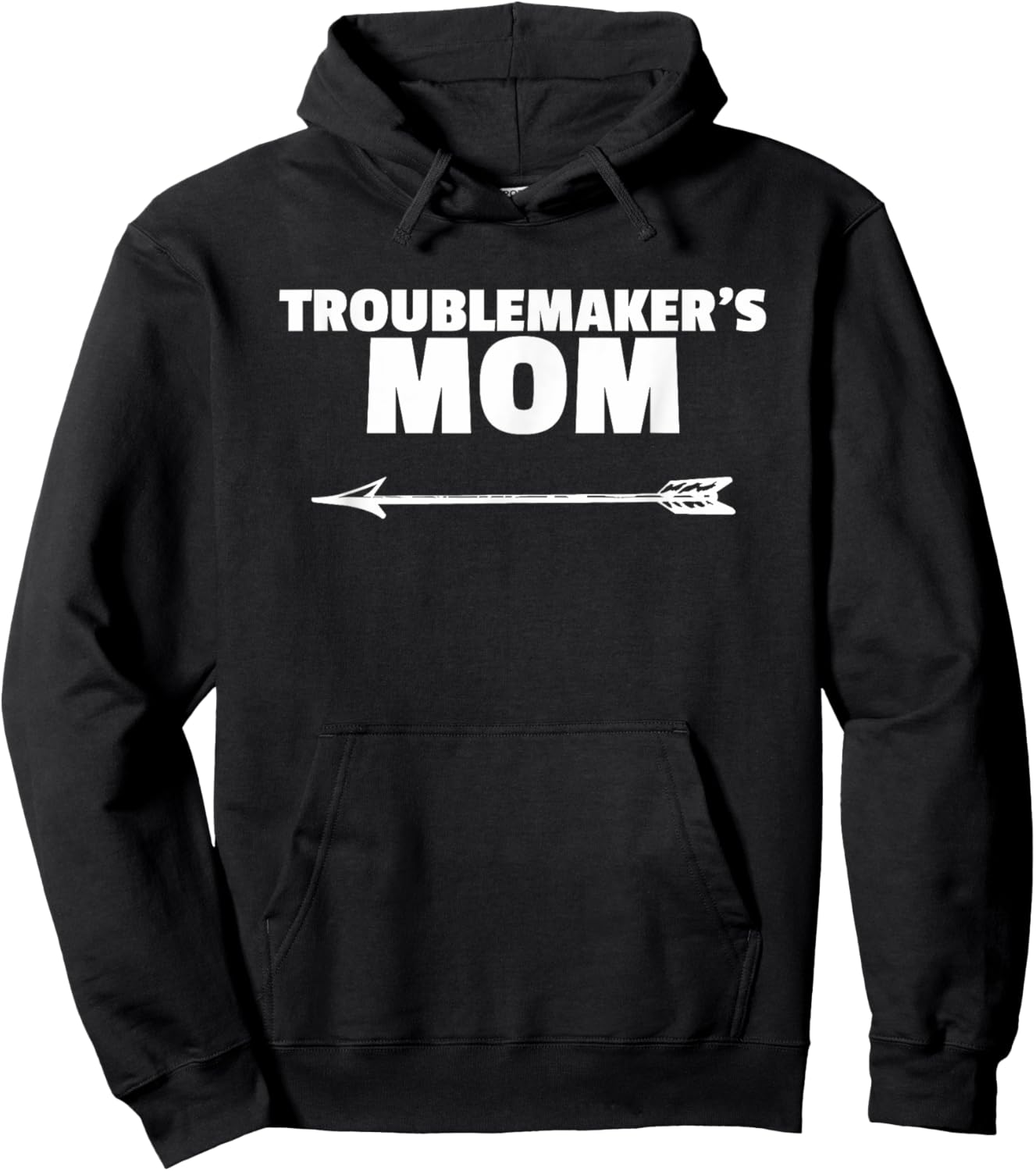Troublemaker's Mom - Cute Shirt for Mom of Boys Hoodie - Hoodie | Black