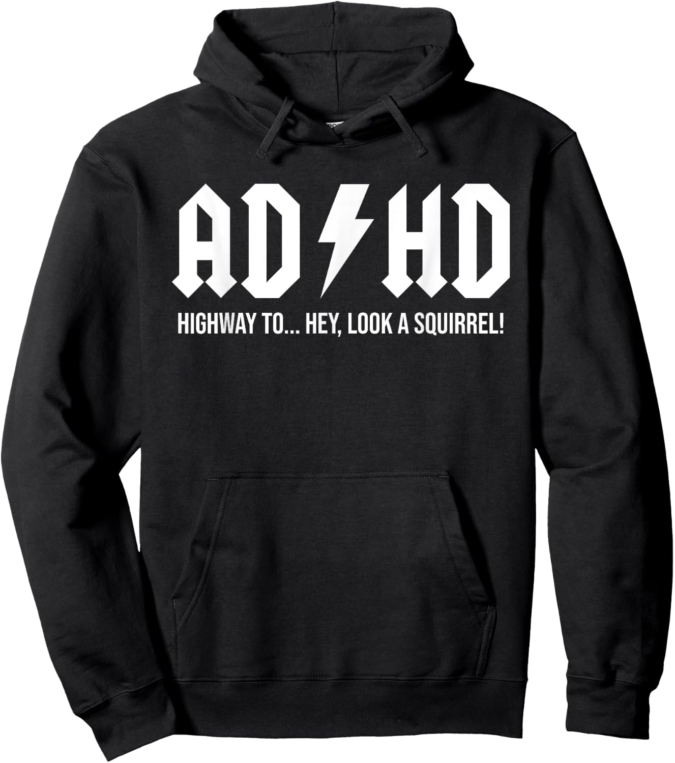 Funny ADHD Squirrel Design Women Chipmunk Pet Lovers Hoodie - Hoodie | Black