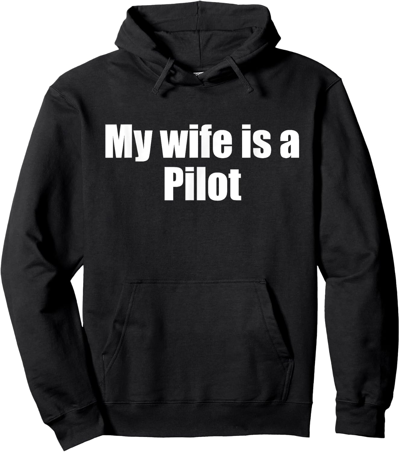 Funny My wife is a Pilot shirt , Husband Hoodie - Hoodie | Black