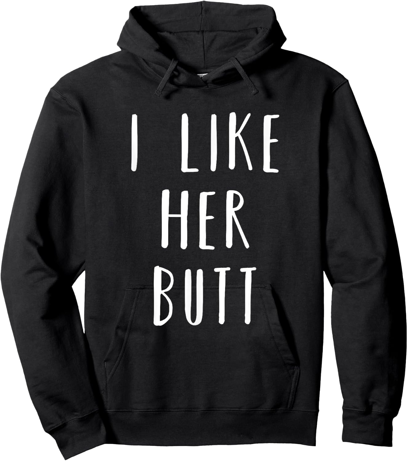 Matching Set: I Like Her Butt Compliment Couples Hoodie - Hoodie | Black