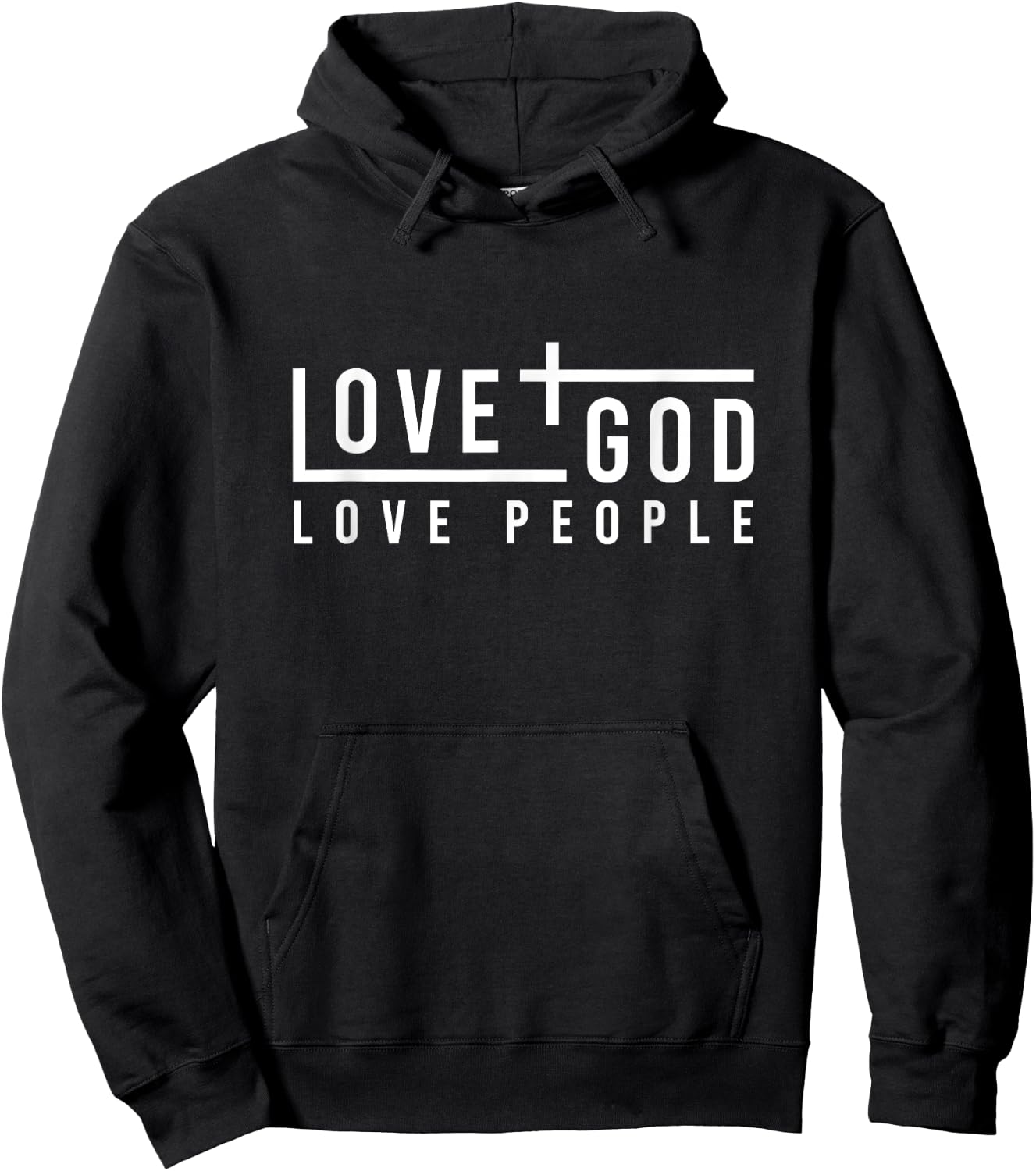 Love God Love People Hoodie - Hoodie | Black