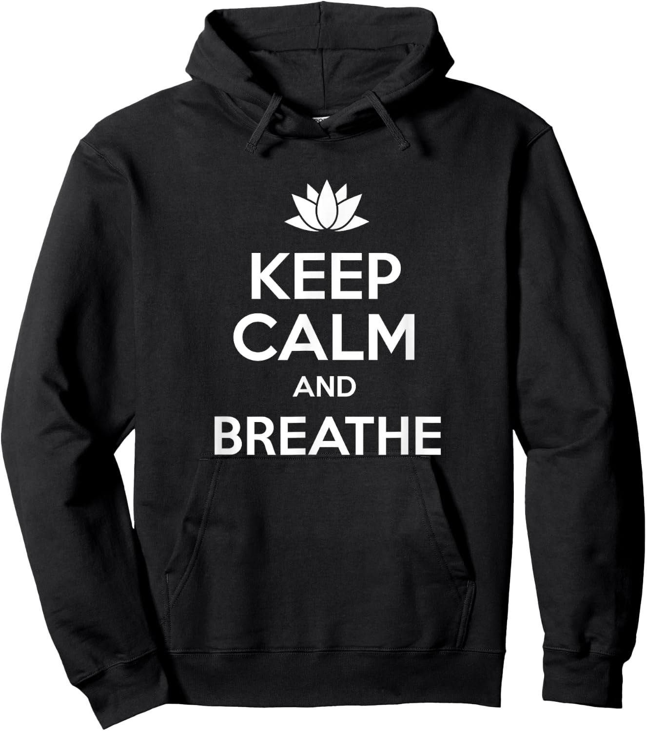 Keep Calm And Breathe - Funny Buddha Mindfulness Hoodie - Hoodie | Black