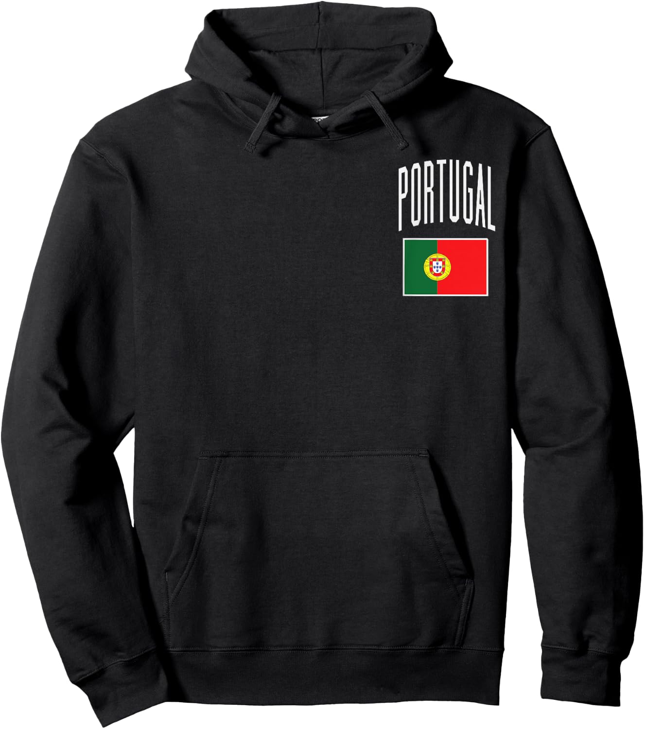 Portugal Flag Portuguese Football Soccer Fan Men Women Kids Hoodie - Hoodie | Black