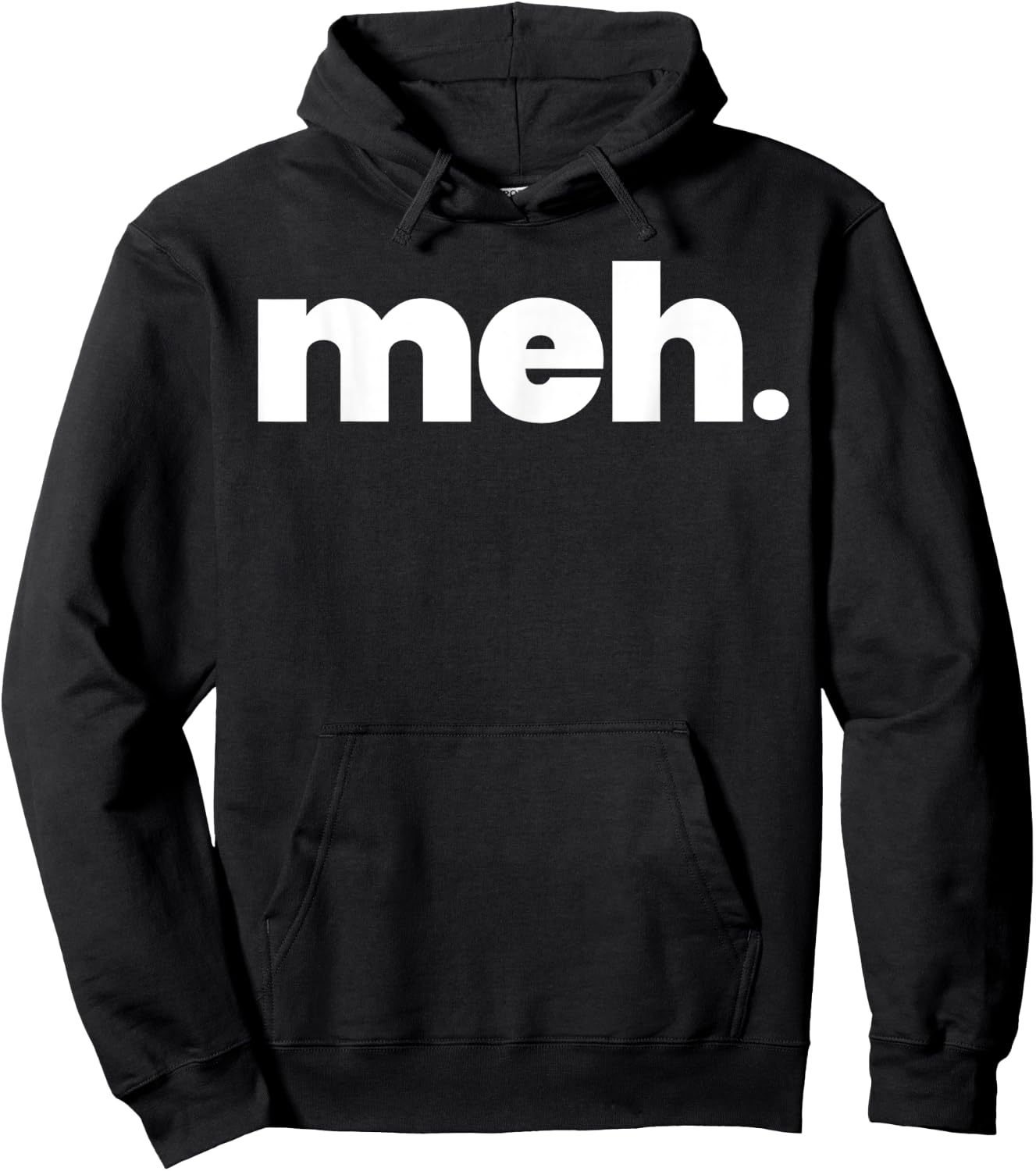 That Says meh Shirt - A Design That Says meh Hoodie - Hoodie | Black