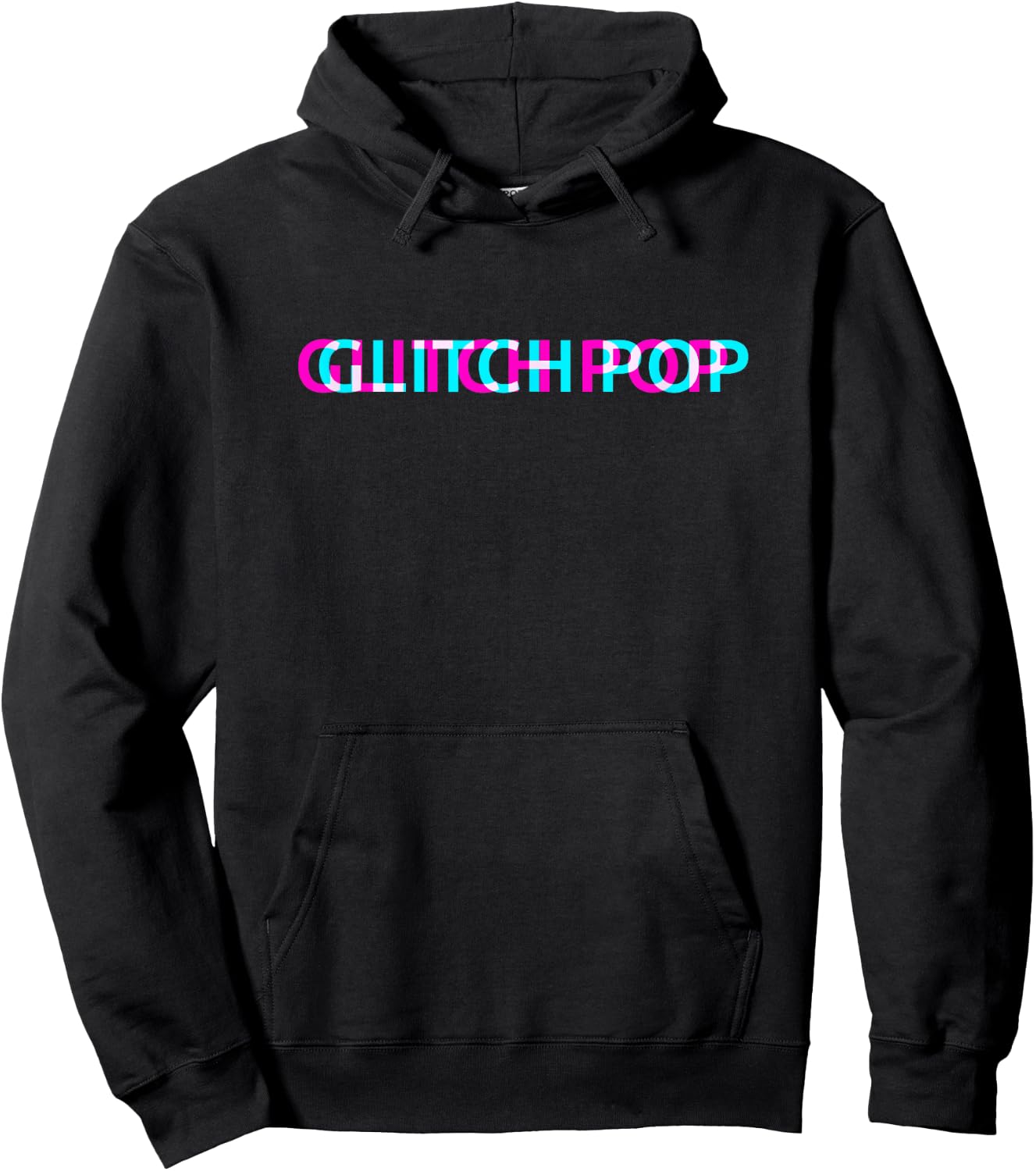 Glitch Pop Music Genre Glitch Art Festival Outfit Hoodie - Hoodie | Black