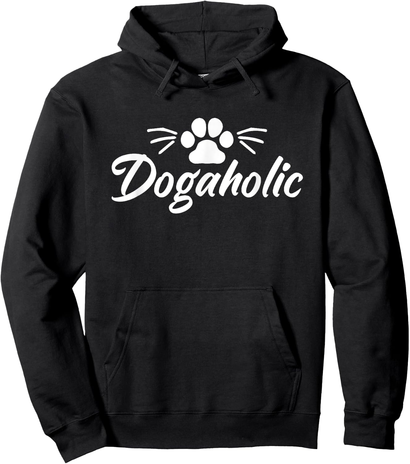 Dogaholic Dog Owner Pet Lover Paw Woof Animal Rescue Women Hoodie - Hoodie | Black