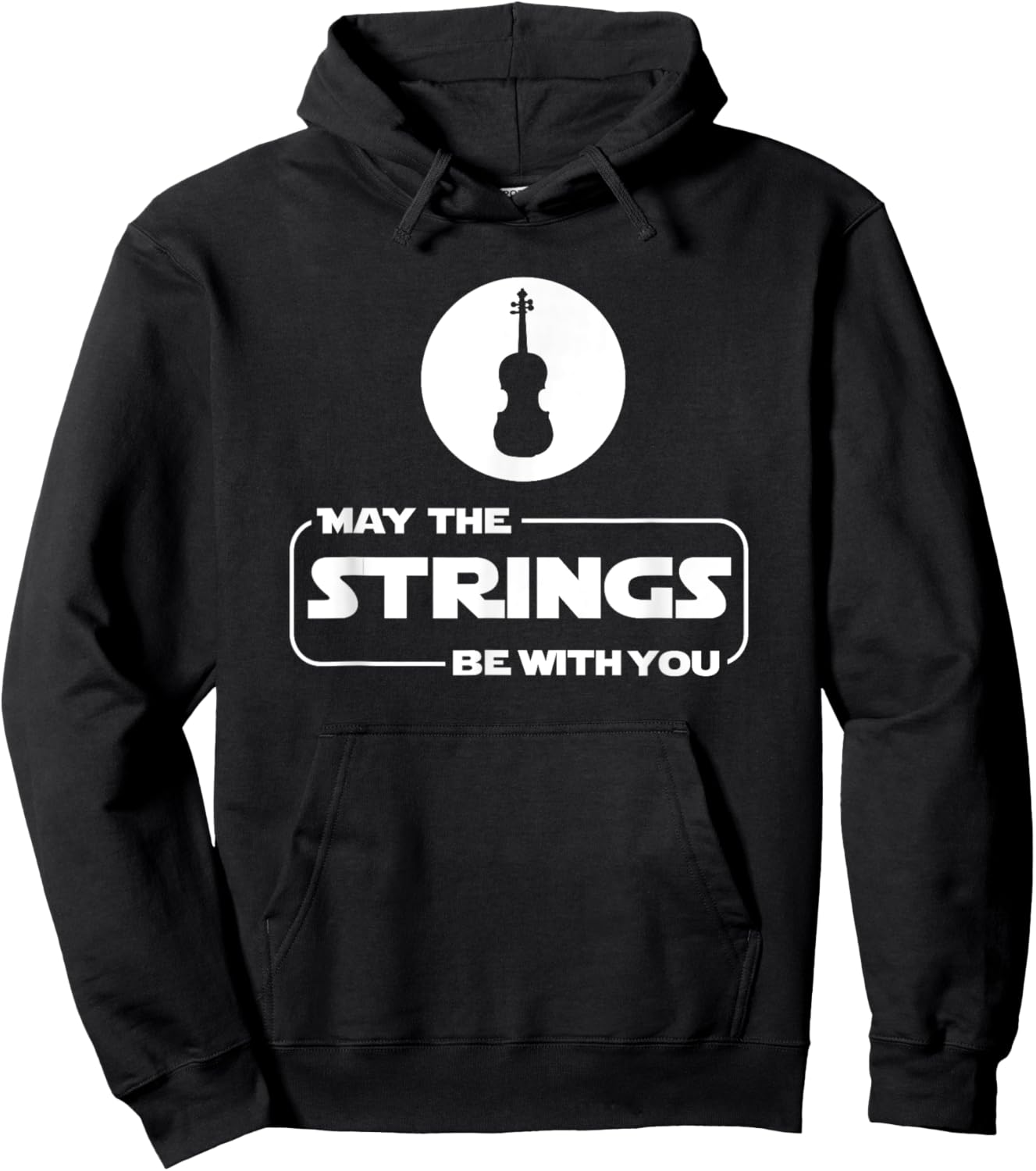May The Strings Funny Violin Player Violinist Gift Hoodie - Hoodie | Black