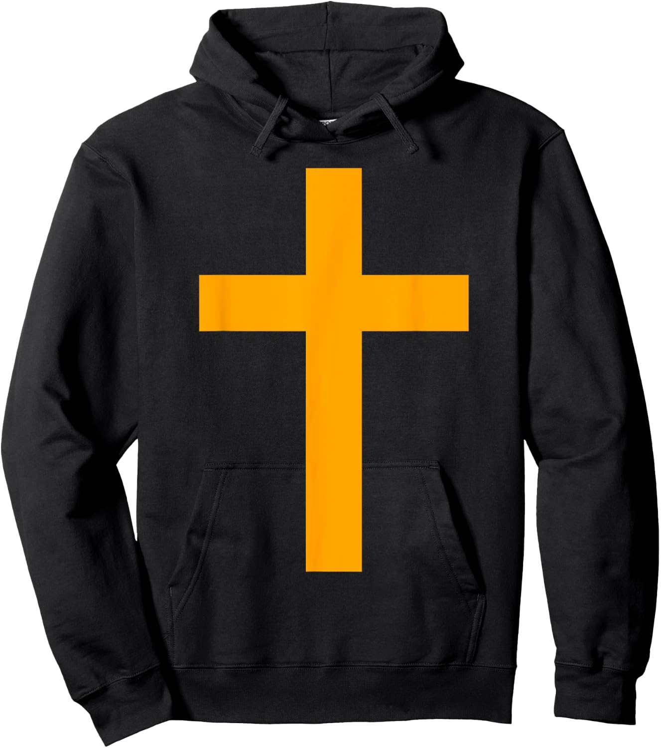 Christian God Jesus Cross Orange Hoodie - Hoodie | Black