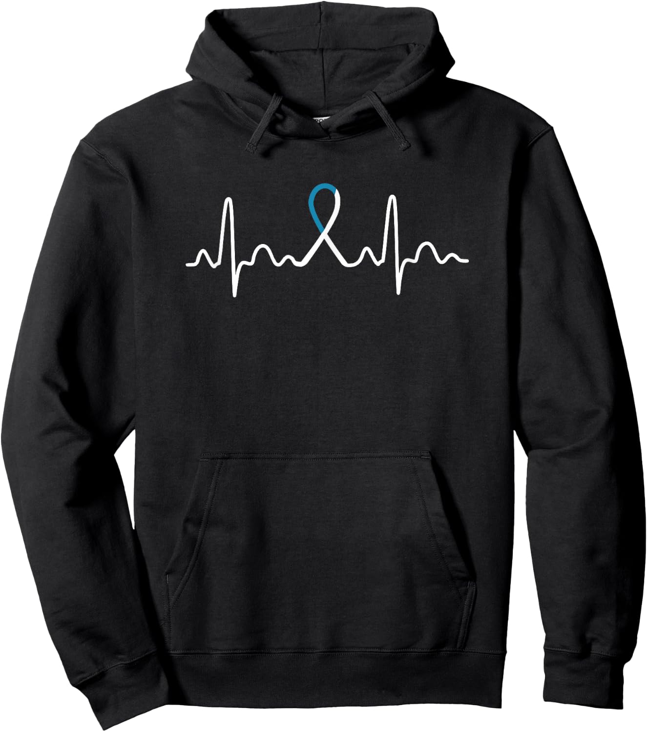 Heartbeat - Cervical Cancer Shirt Gift Hoodie - Hoodie | Black