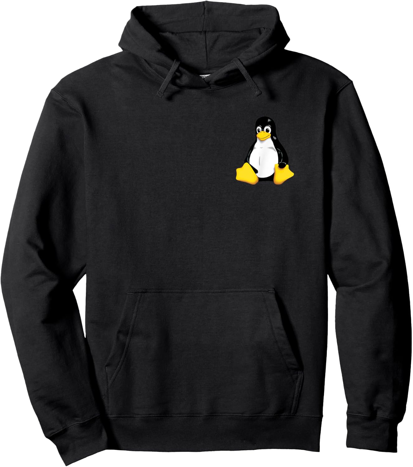 Linux t shirt penguin tux simple clean logo. Hoodie - Hoodie | Black