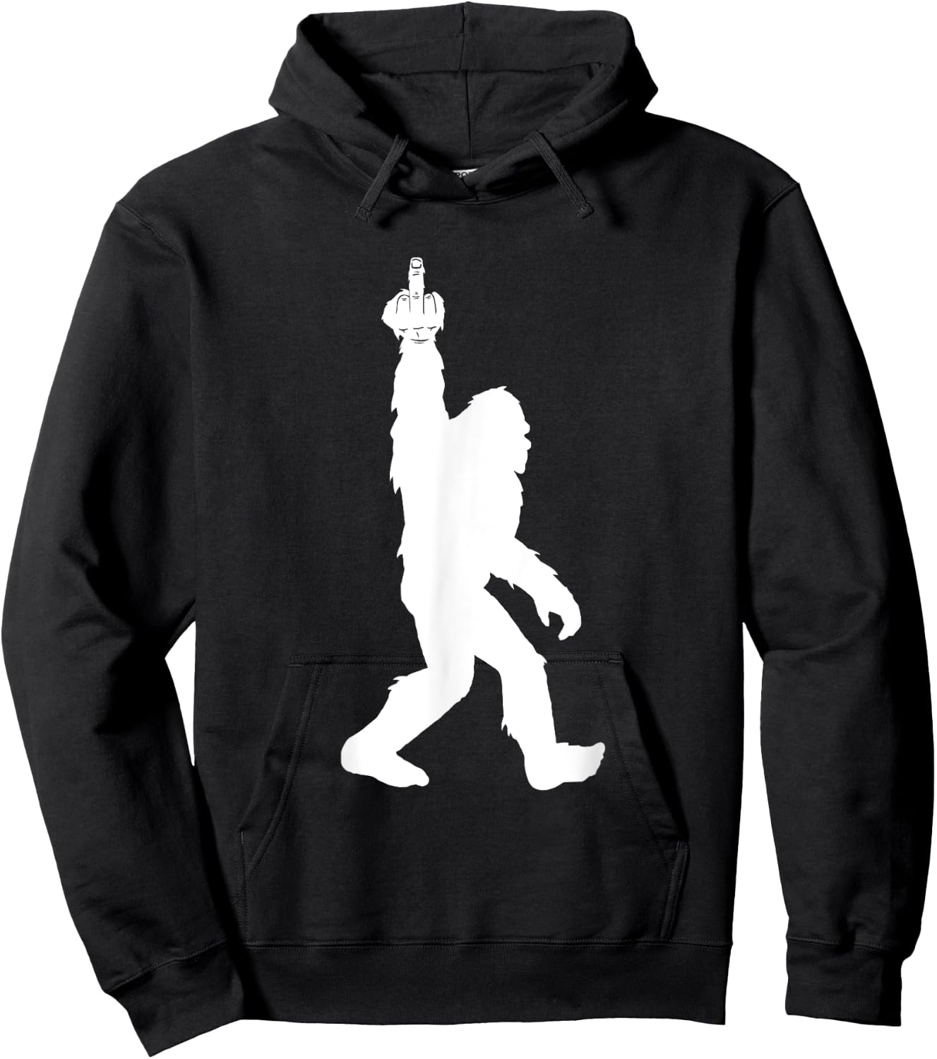 Funny Bigfoot Middle Finger for Squatch Believers Hoodie - Hoodie | Black
