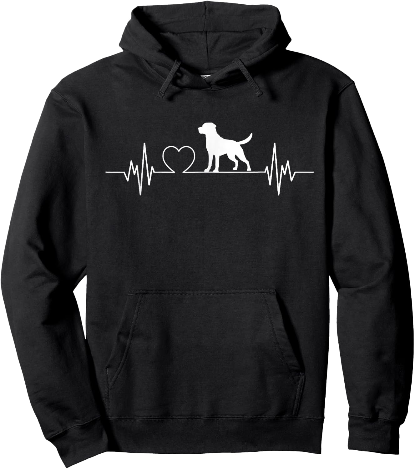 Labrador , Geschenke & Co. Niedlicher Herzschlag-Labrador für Labrador-Liebhaber, alle Altersgruppen, klassischer Stil, Erwachsene, Kinder, Schwarz, S, Kurzarm Hoodie - Hoodie | Black