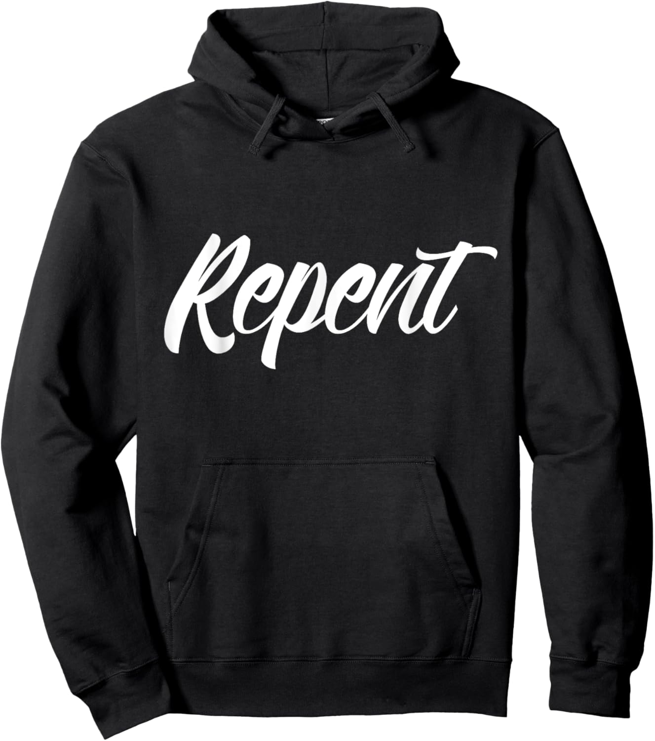 Repent ~ Script font Hoodie - Hoodie | Black