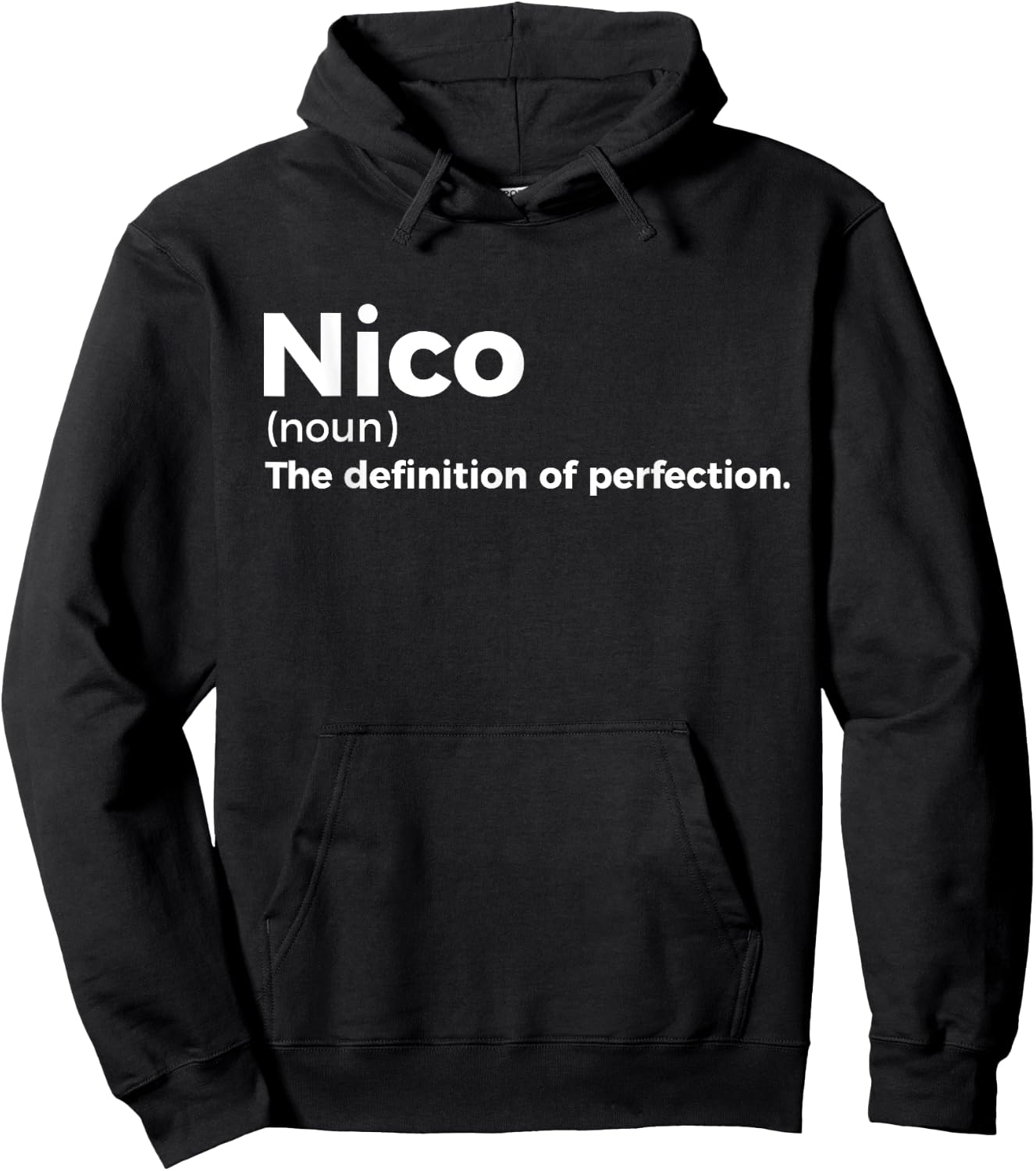 Nico: Definition of Perfection - Funny Nico Hoodie - Hoodie | Black