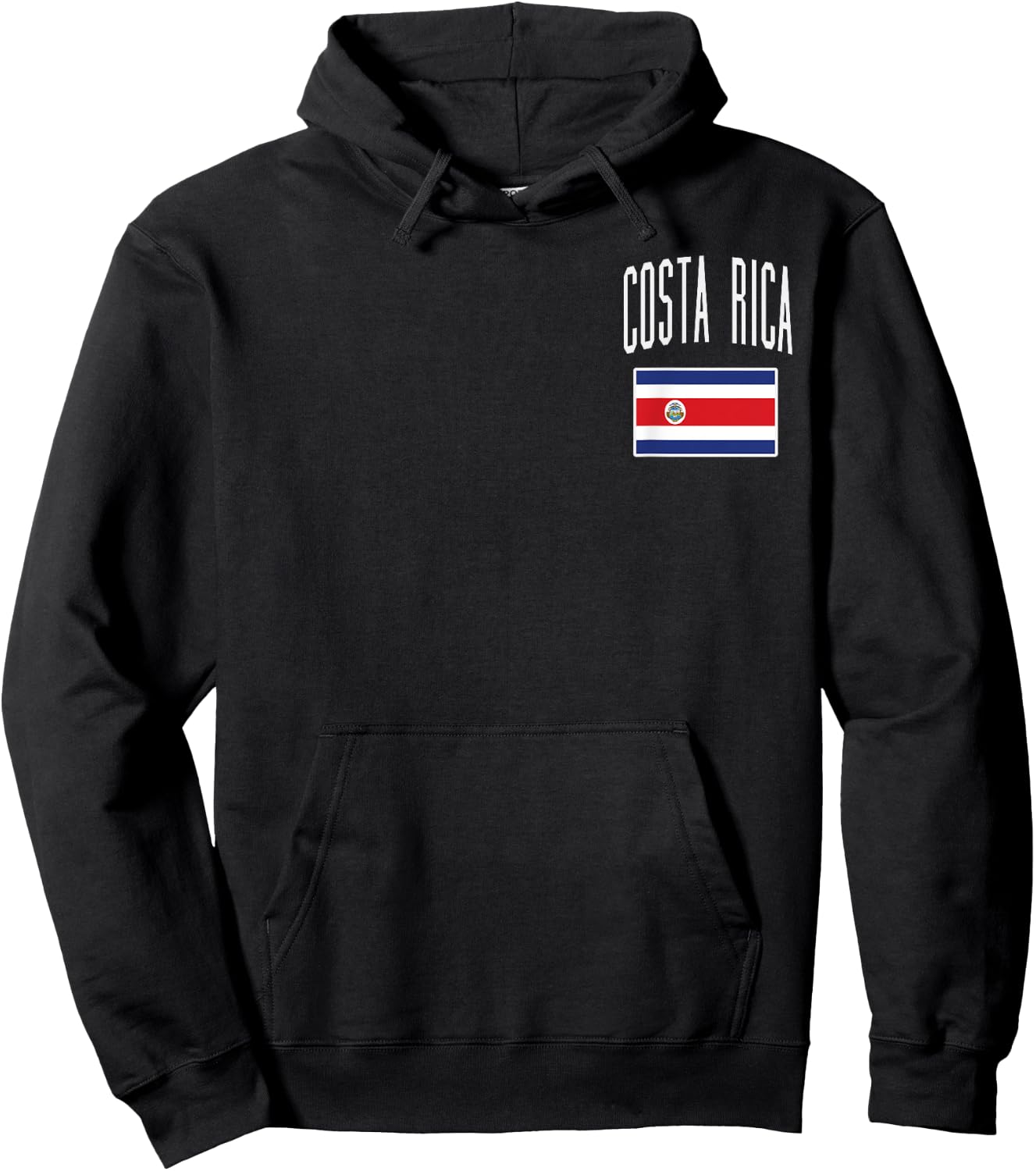 Costa Rica Rican Flag Football Soccer Fan Men Women Kids Hoodie - Hoodie | Black