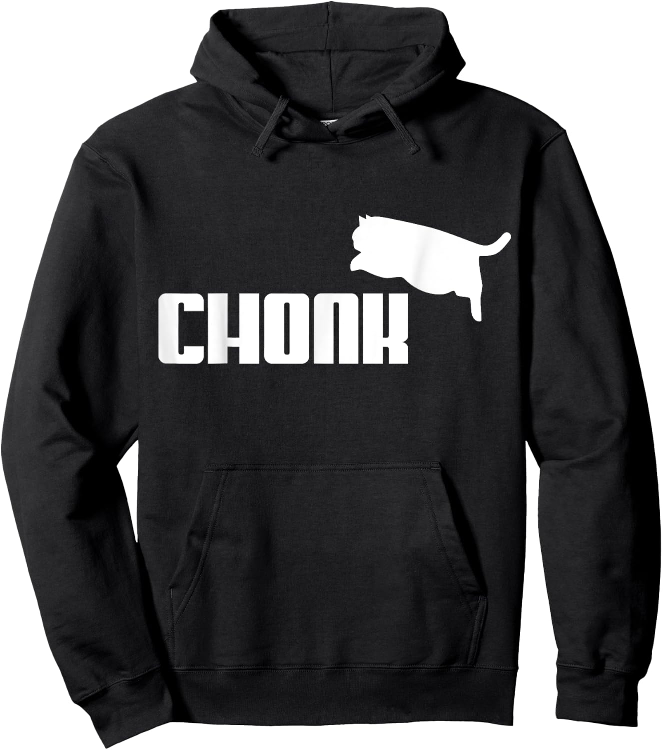 Chonk Cat Meme Funny Hoodie - Hoodie | Black