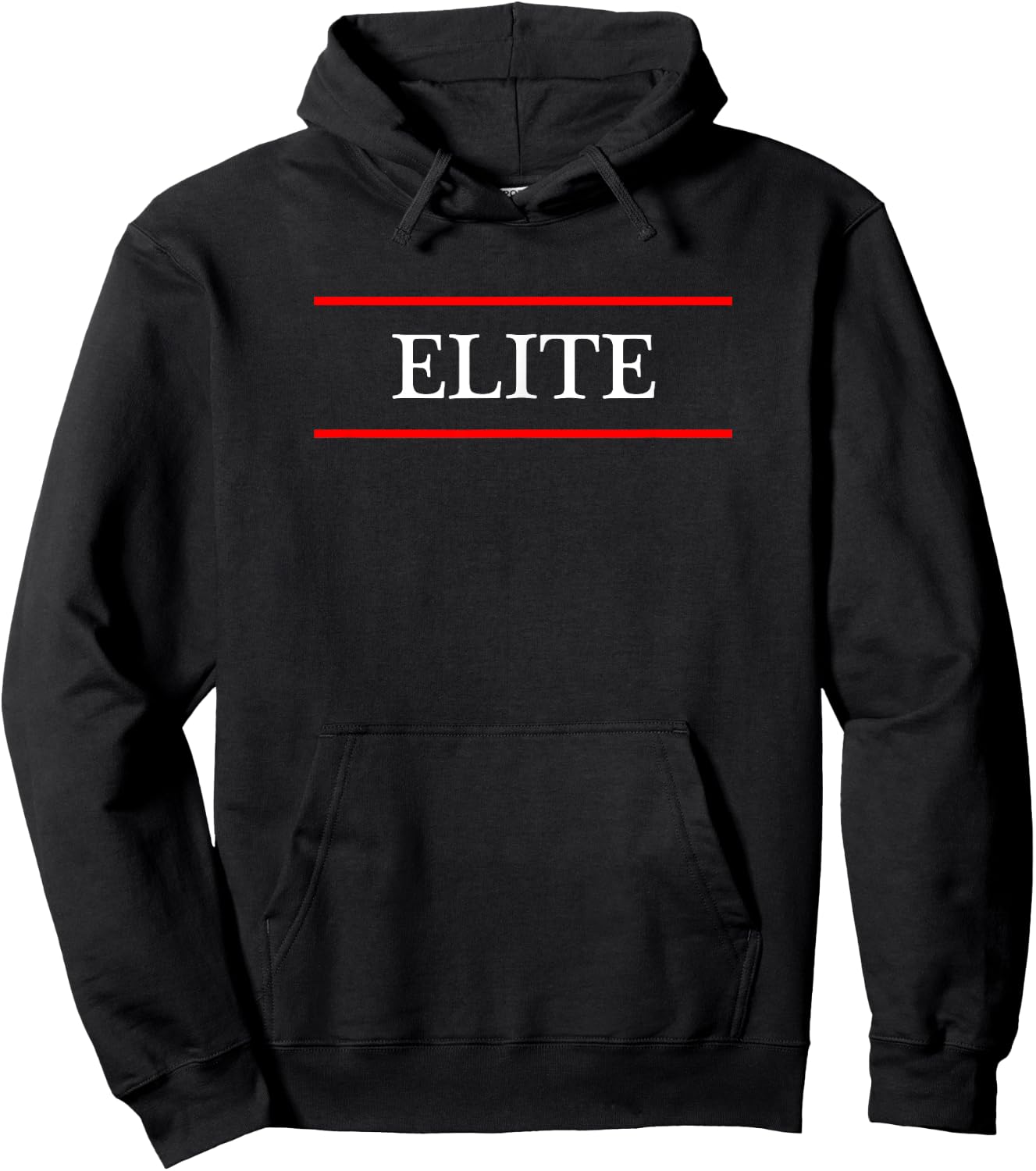 that says the Word - ELITE - on it | Adult Youth Hoodie - Hoodie | Black