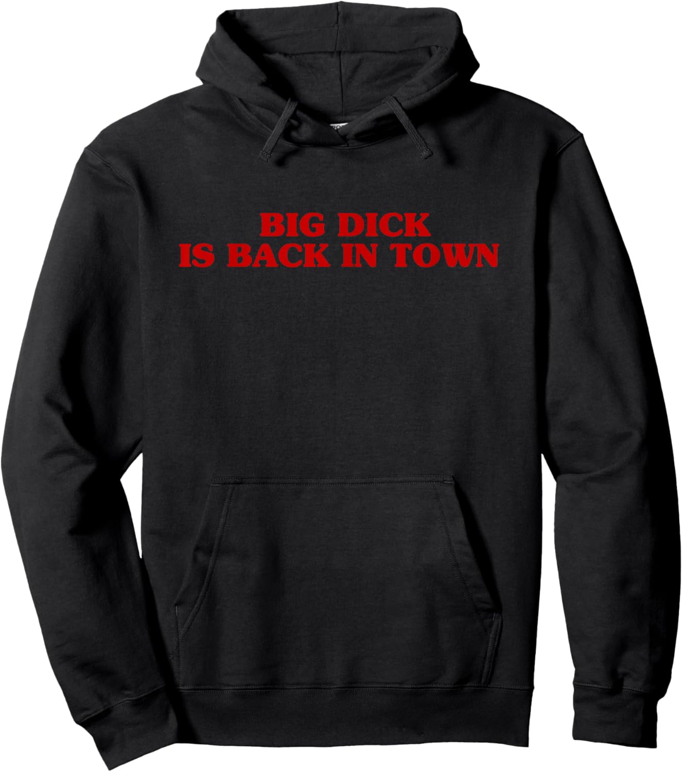 Big Dick Is Back In Town Aesthetic Sarcastic Joke , Black, S Hoodie - Hoodie | Black