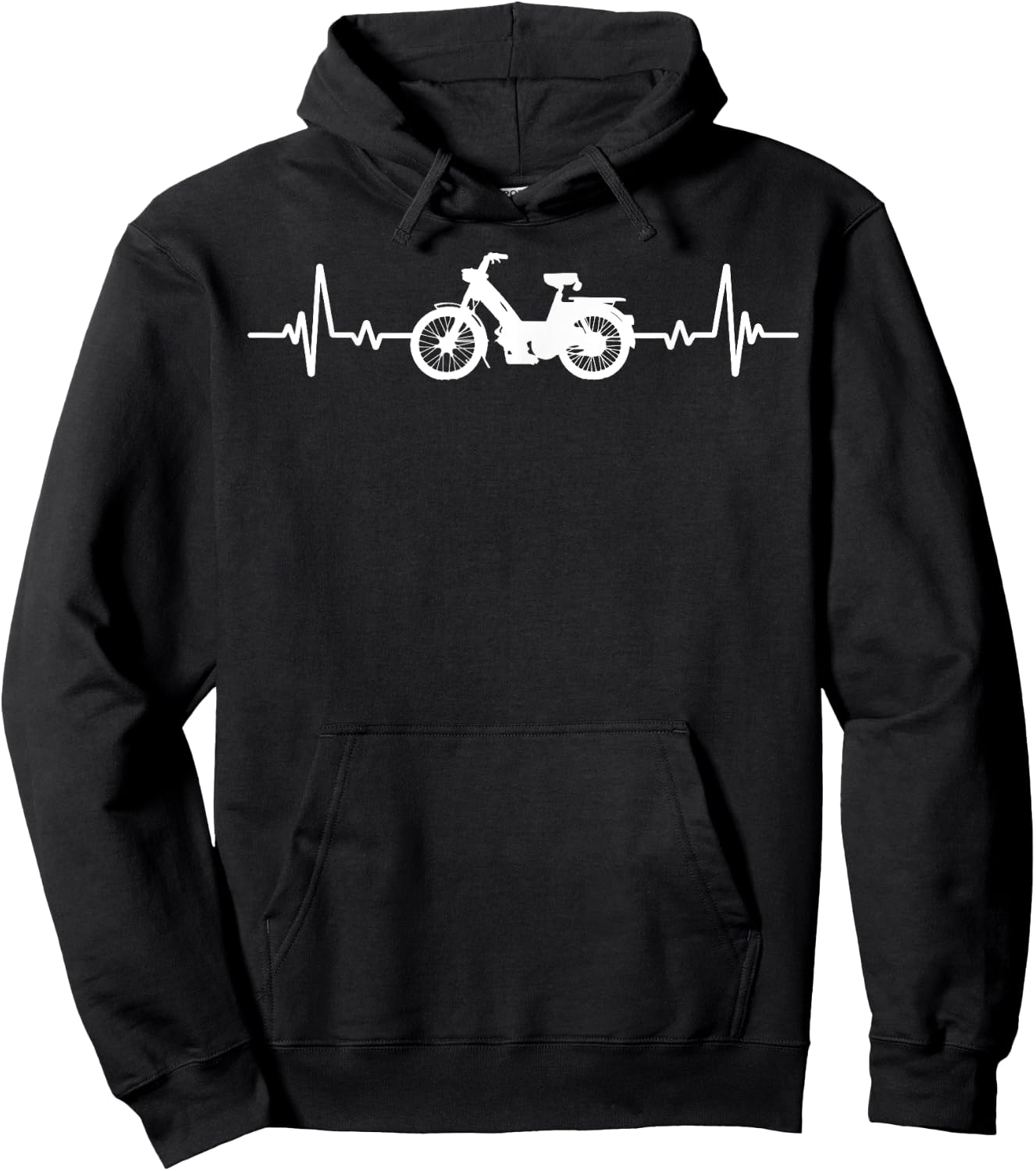 moped mob mobeur moped heartbeat humour , Black, S Hoodie - Hoodie | Black