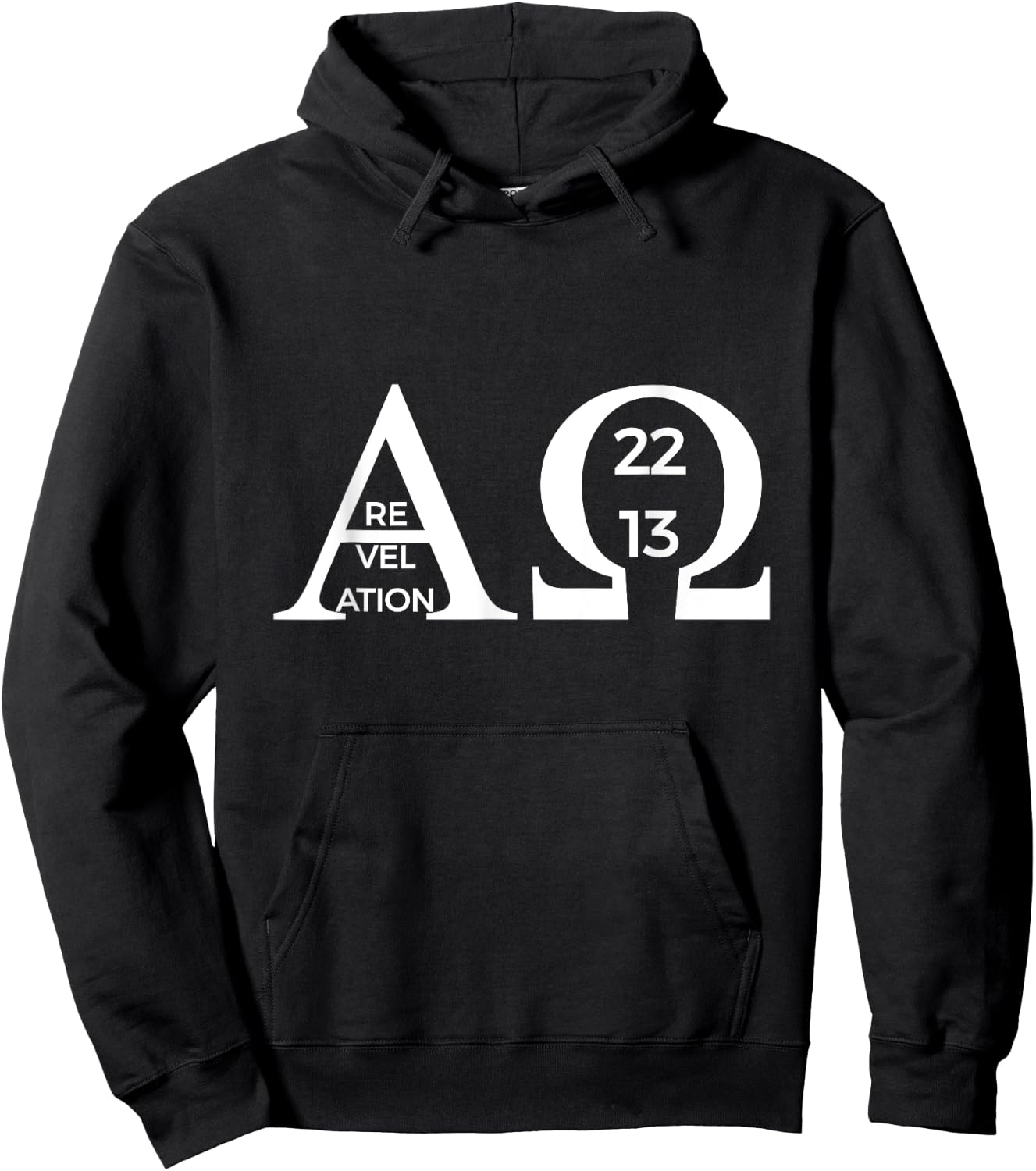 Revelation 22:13 Alpha Omega Bible Christian Shirt Hoodie - Hoodie | Black